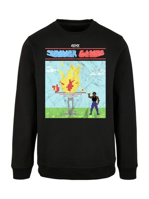 F4NT4STIC Sweatshirt ‘Retro Gaming Summer Games’ Zwart