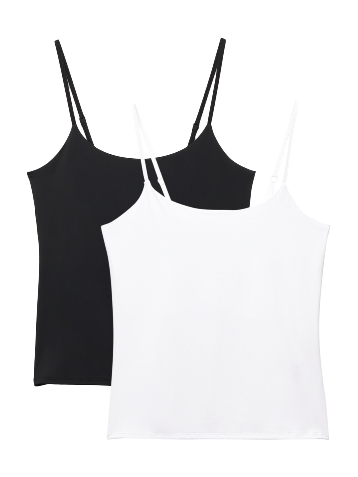 Pull&Bear Top  negru / alb