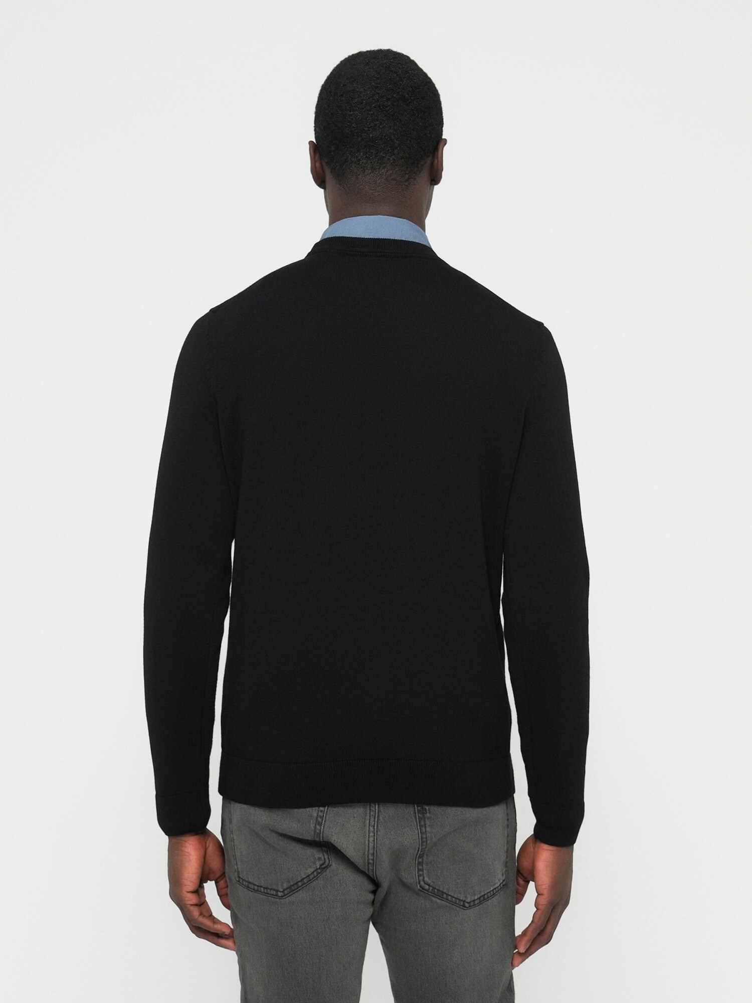HUGO Jersey 'San Cassius-C2' negro / blanco – imagen 3