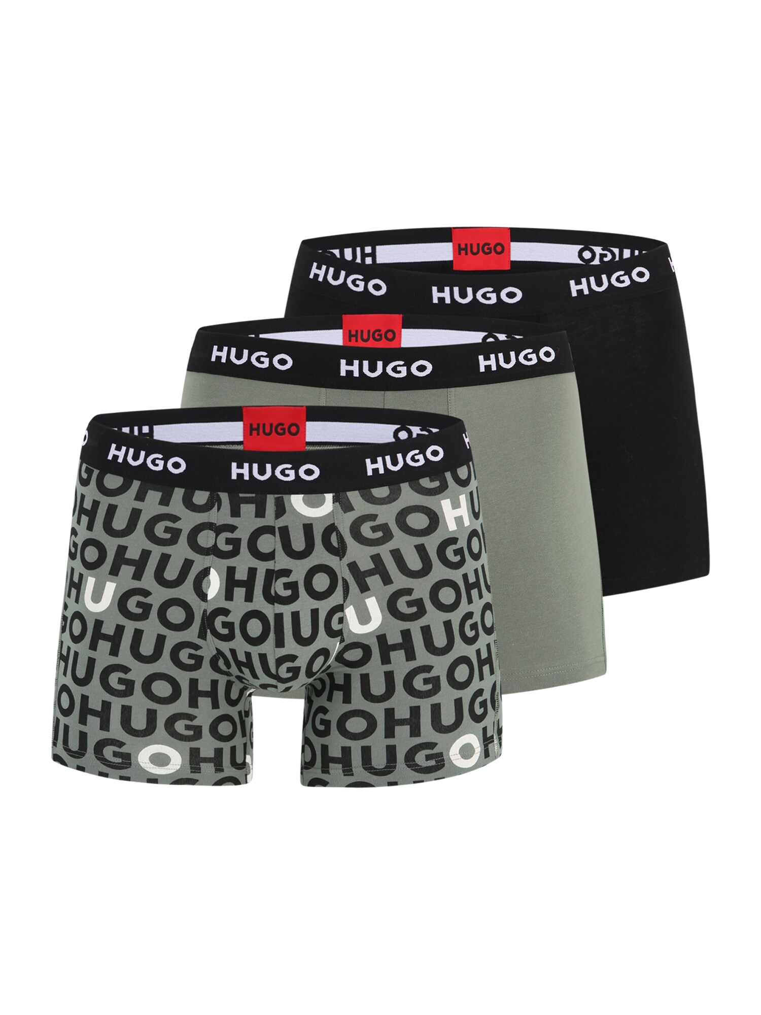 HUGO Boxeralsók  olíva / fekete / fehér akciós termékkép 1