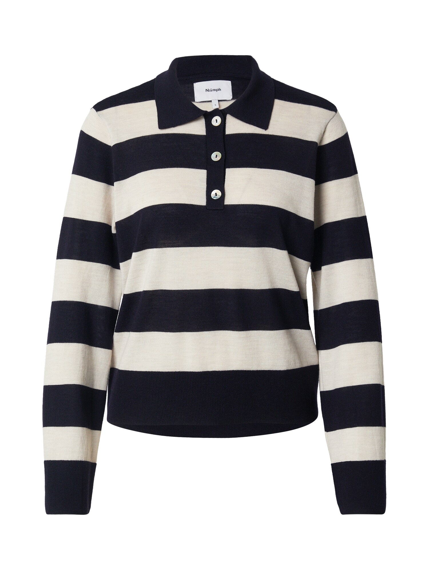 NÜMPH Pulóver 'CHIA'  világos bézs / sötétkék akciós termékkép 1