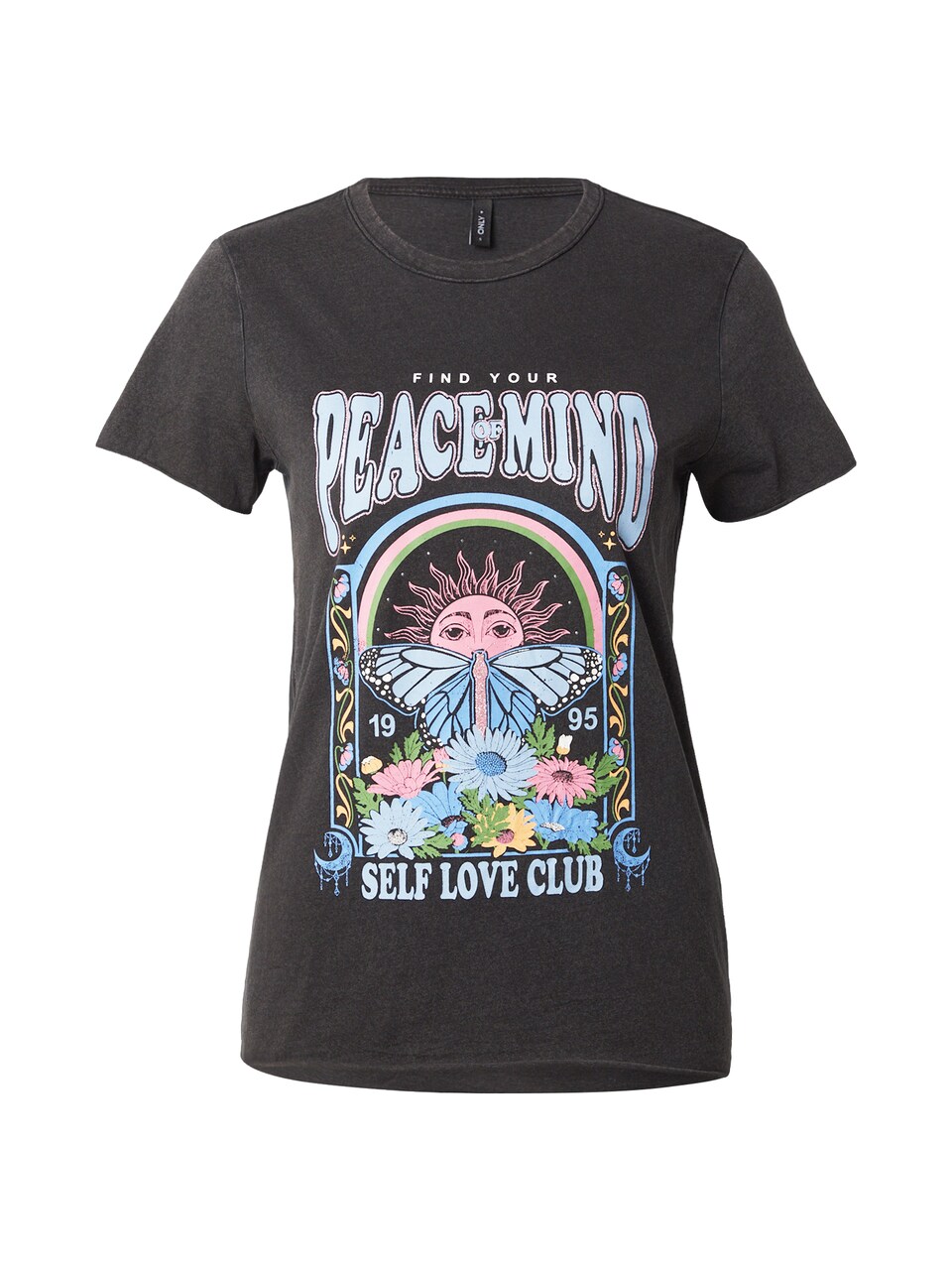 T-shirt 'ONLLucy' himmelsblå / ljusgrön / rosa