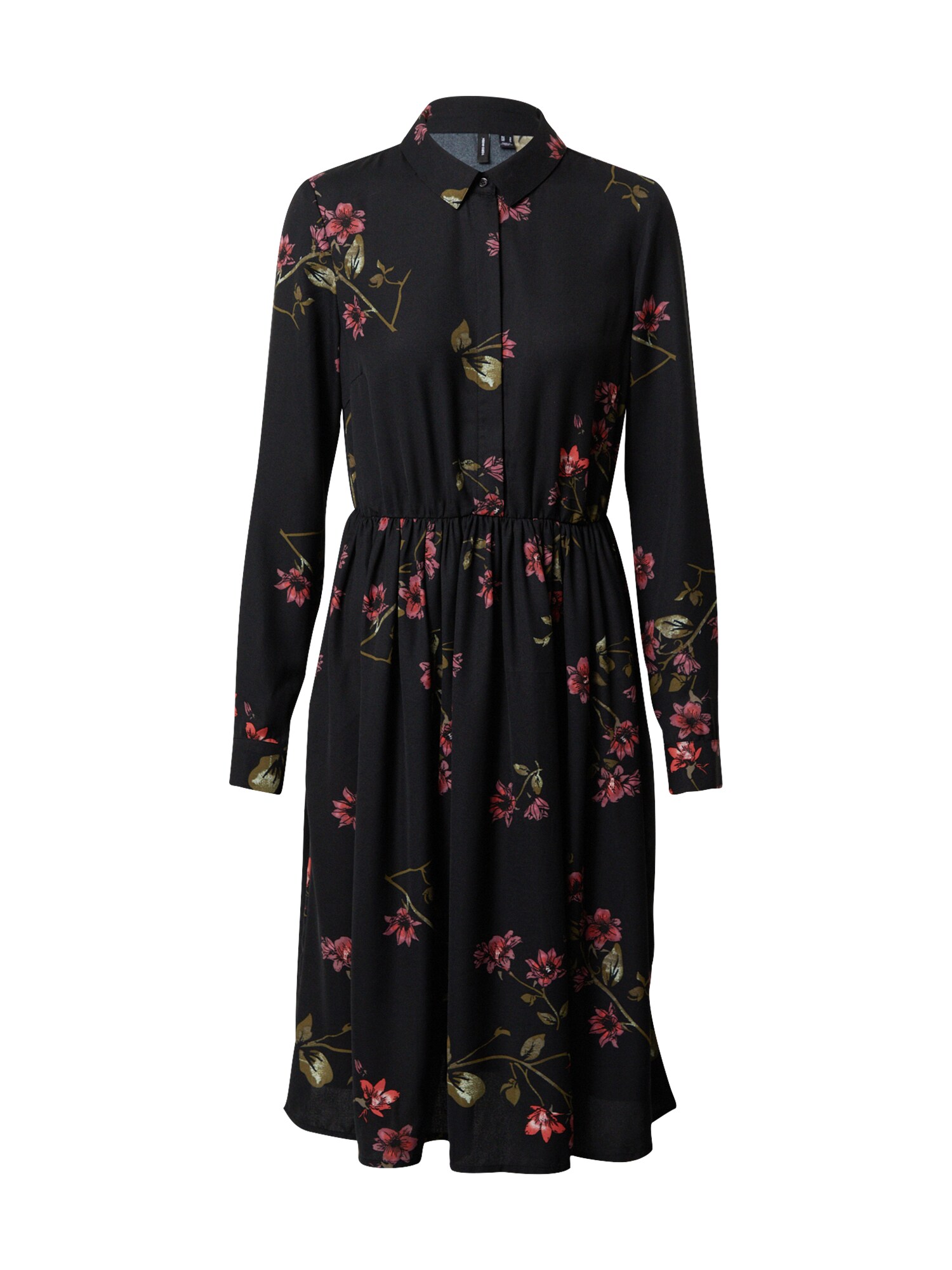 VERO MODA Palaidinės tipo suknelė  juoda / ryškiai rožinė spalva / pastelinė žalia