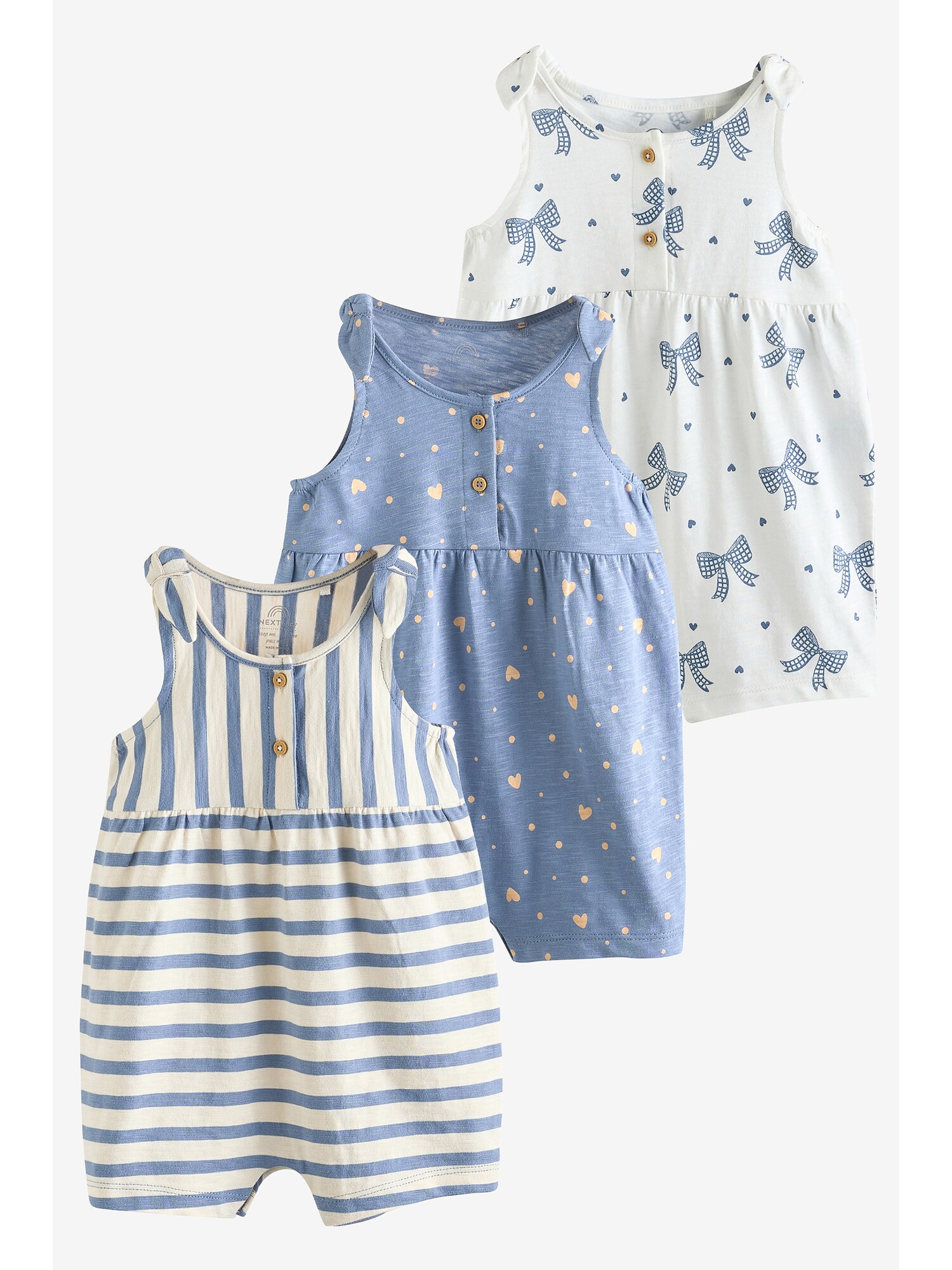 Next Salopetă/Body  bleumarin / albastru deschis / alb