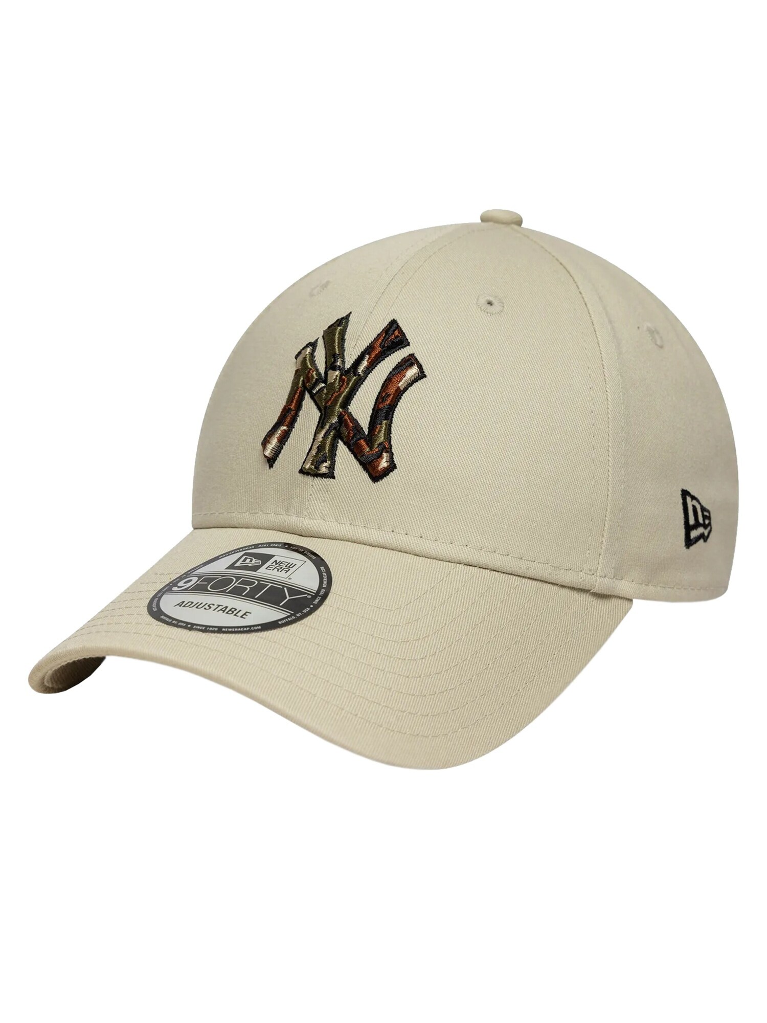 NEW ERA Čiapka '9FORTY Outline Camo New York Yankees MLB'  béžová