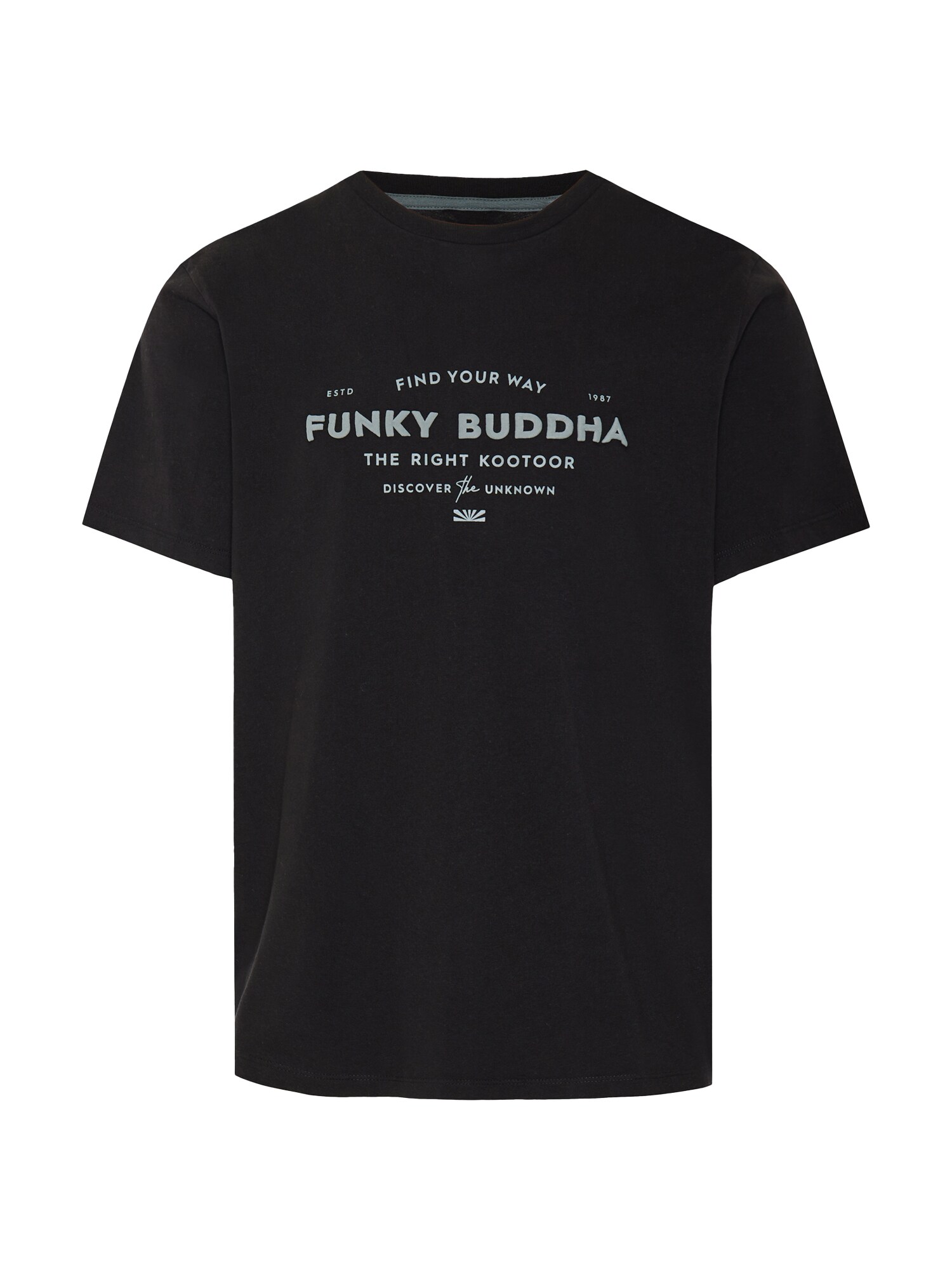 Funky Buddha Póló  szürke / fekete akciós termékkép 1