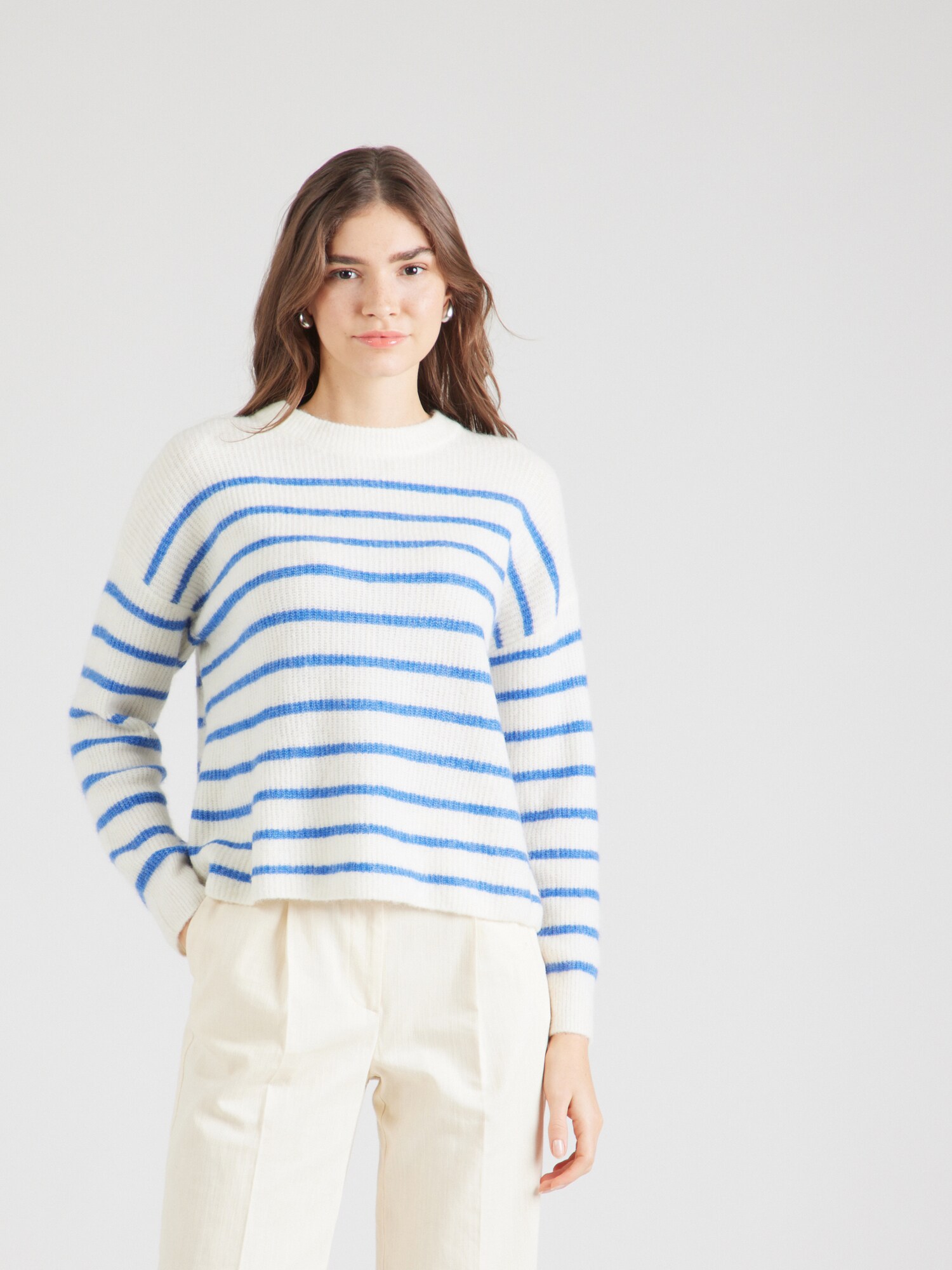 Soft Rebels Pulóver 'Hema'  kék / fehér termék 2. képe