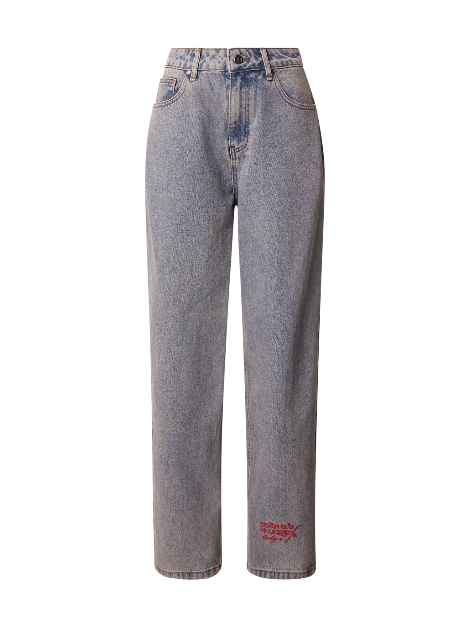 Ed Hardy Jeans 'Dragon and Sword'  gri denim / mov liliachiu / roșu cireș / negru