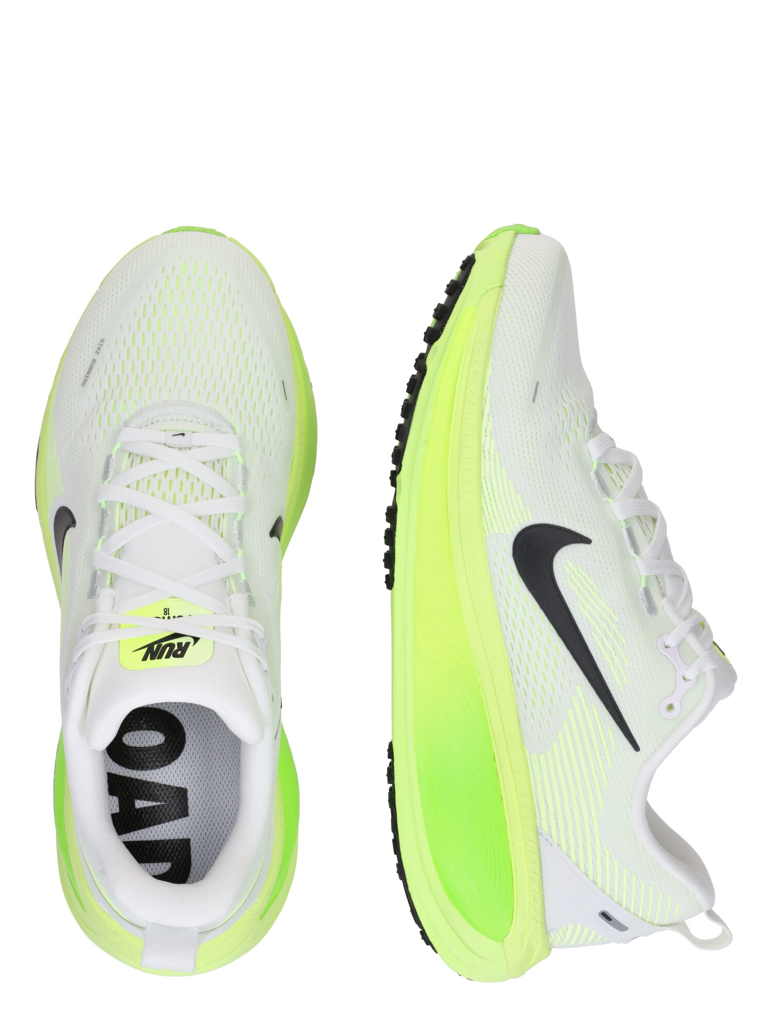NIKE Futócipők 'VOMERO 18'  neonsárga / fekete / fehér termék 2. képe