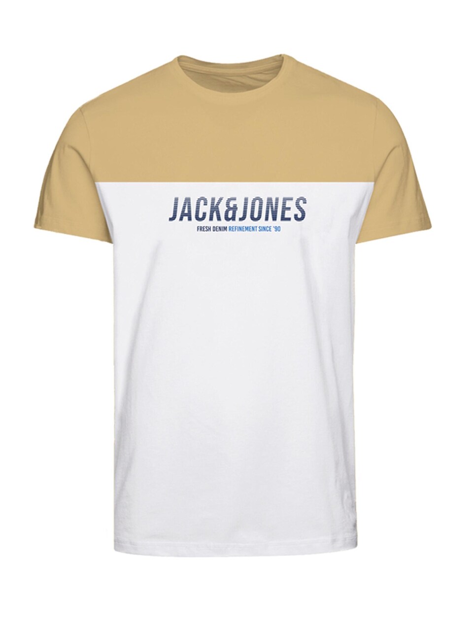 T-shirt 'Dan Blocking' marinblå / royalblå / honung
