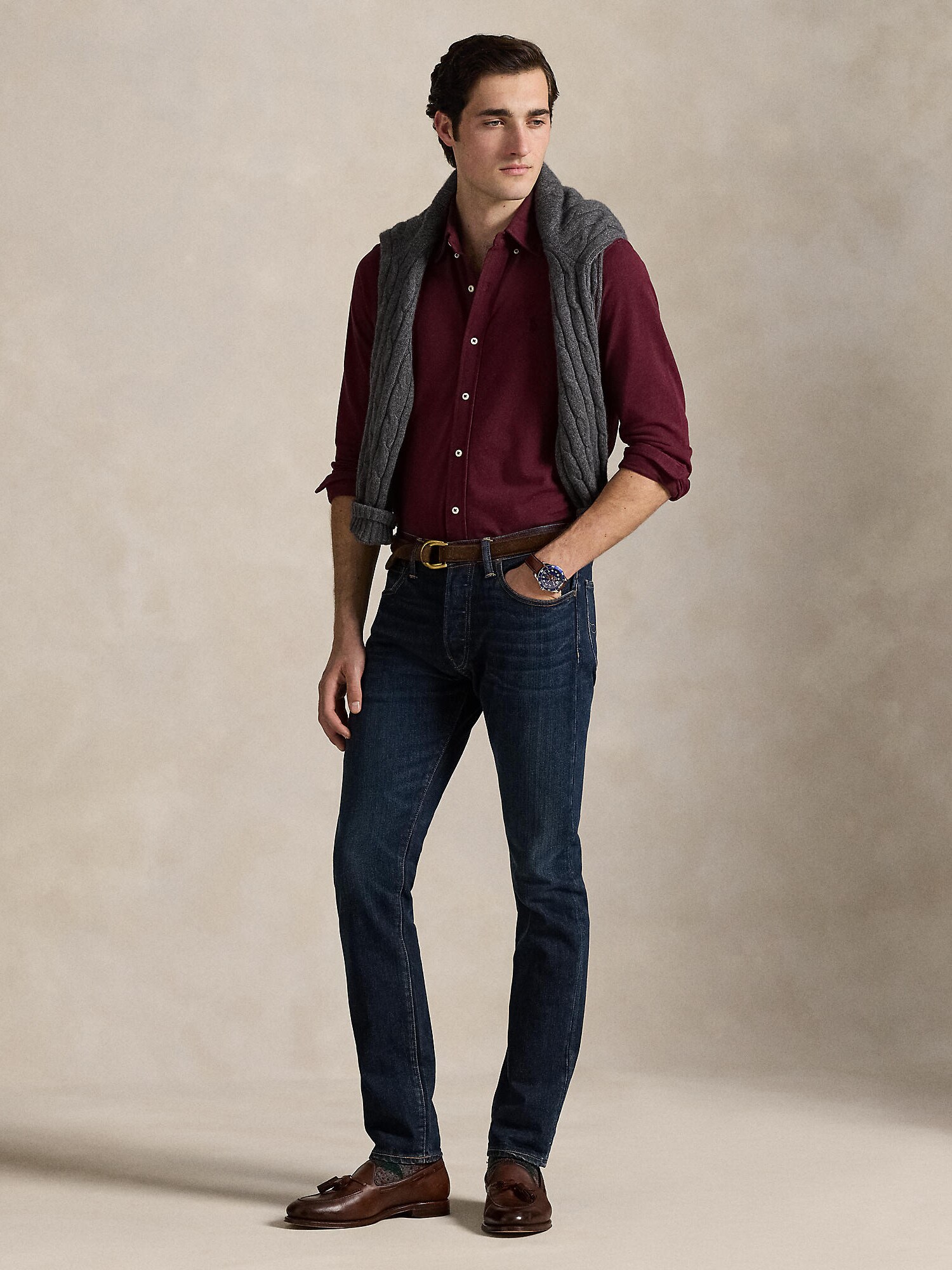 Polo Ralph Lauren Camisa  rojo vino – imagen 12