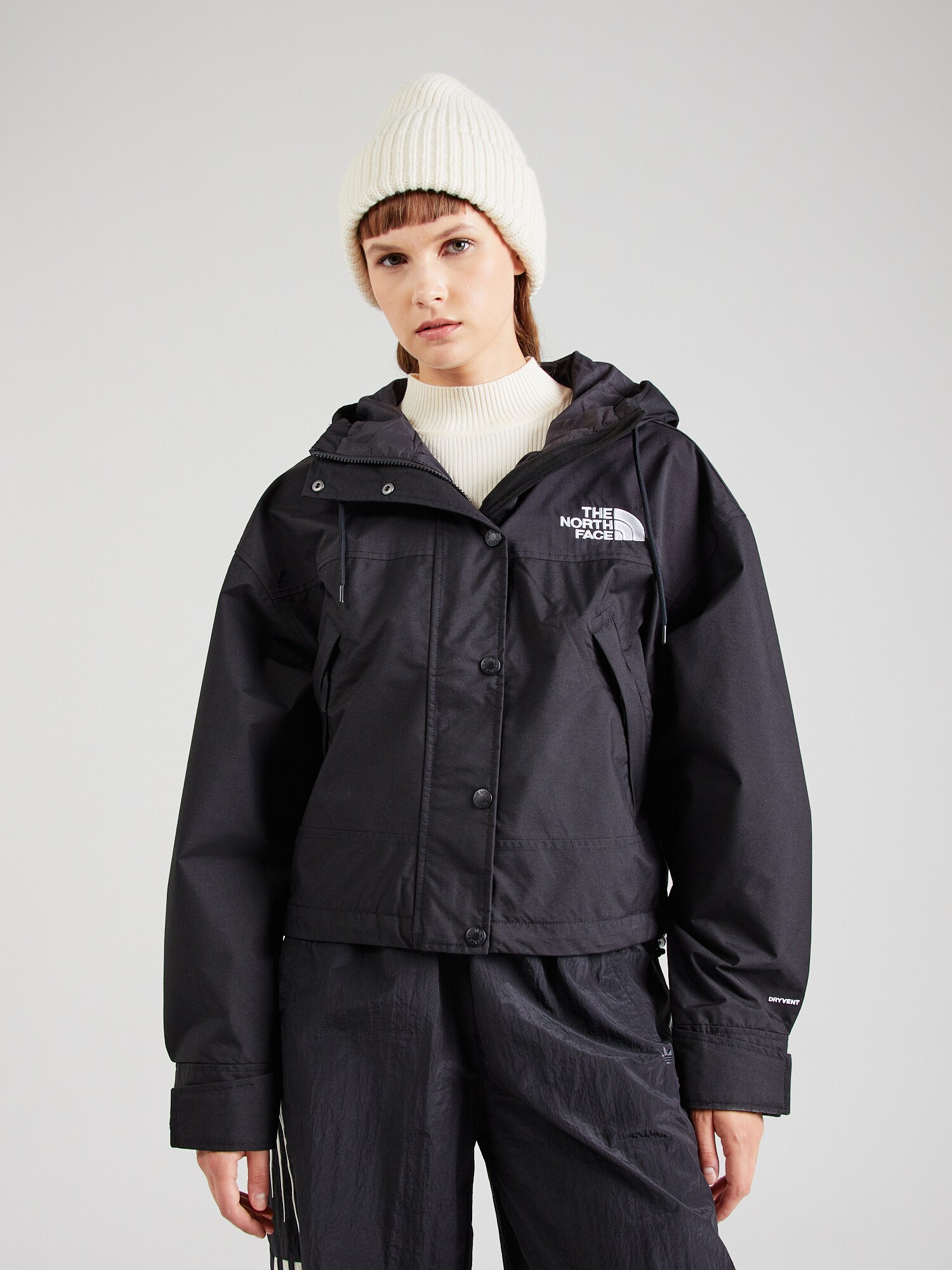 THE NORTH FACE Kültéri kabátok 'Reign On'  fekete / fehér termék 2. képe