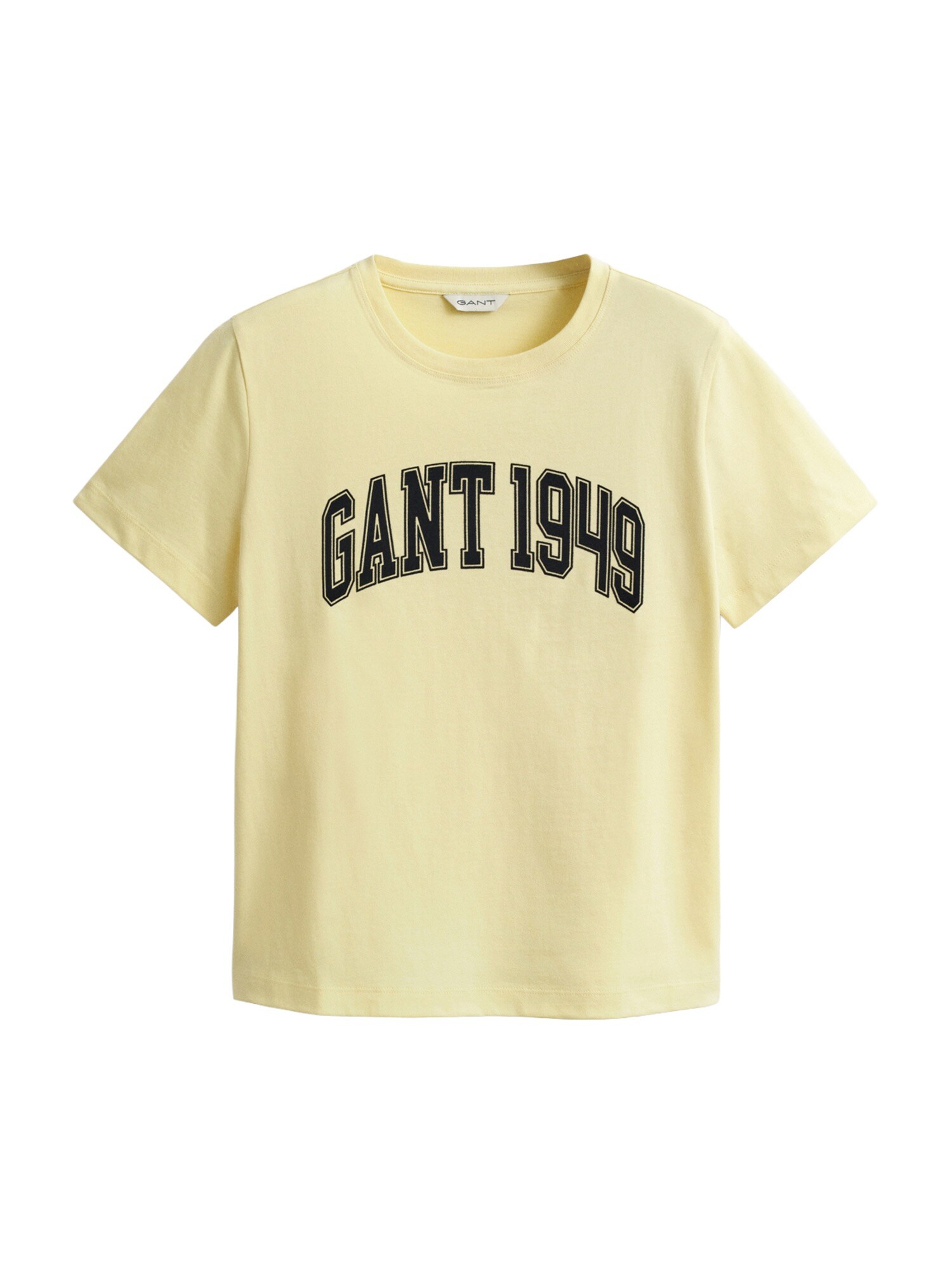 GANT Tricou  galben deschis / negru