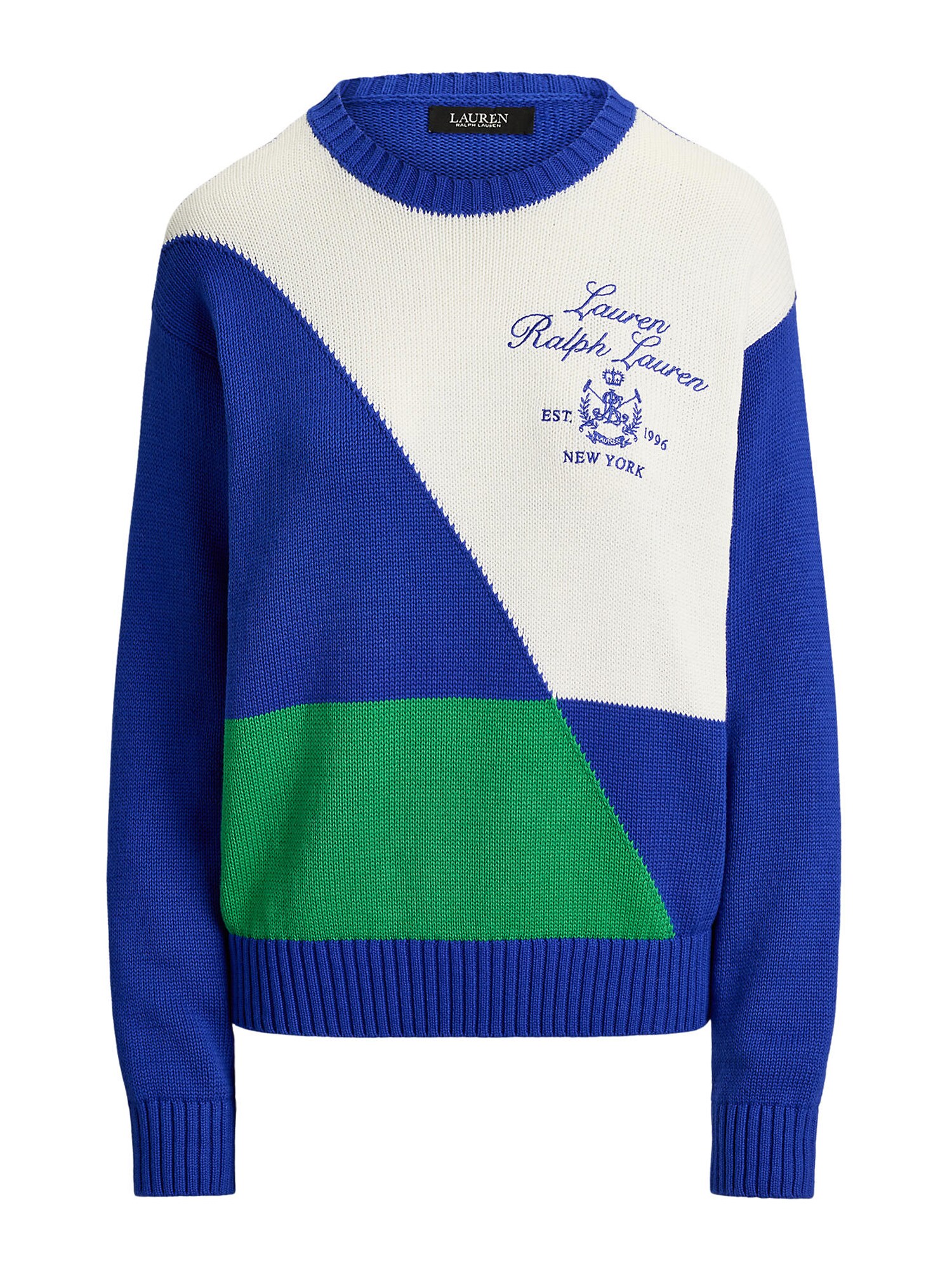 Lauren Ralph Lauren Pulover  albastru / verde limetă / alb