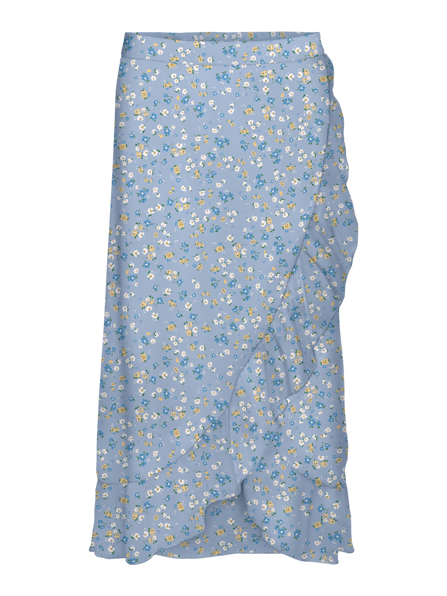 Vero Moda Petite Fustă VMSMILLA albastru / azuriu / galben miere / alb