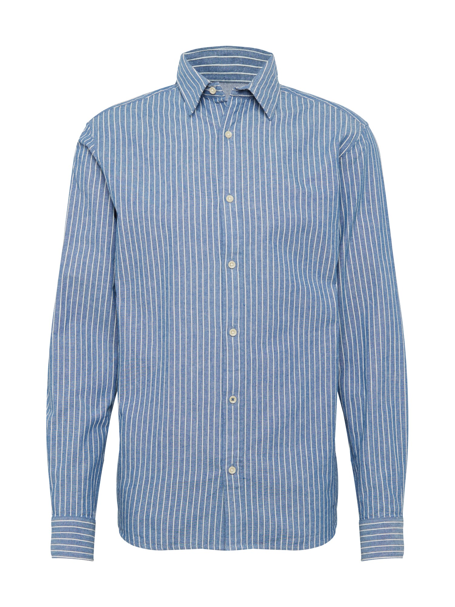 JACK & JONES Dalykiniai marškiniai  mėlyna / balta