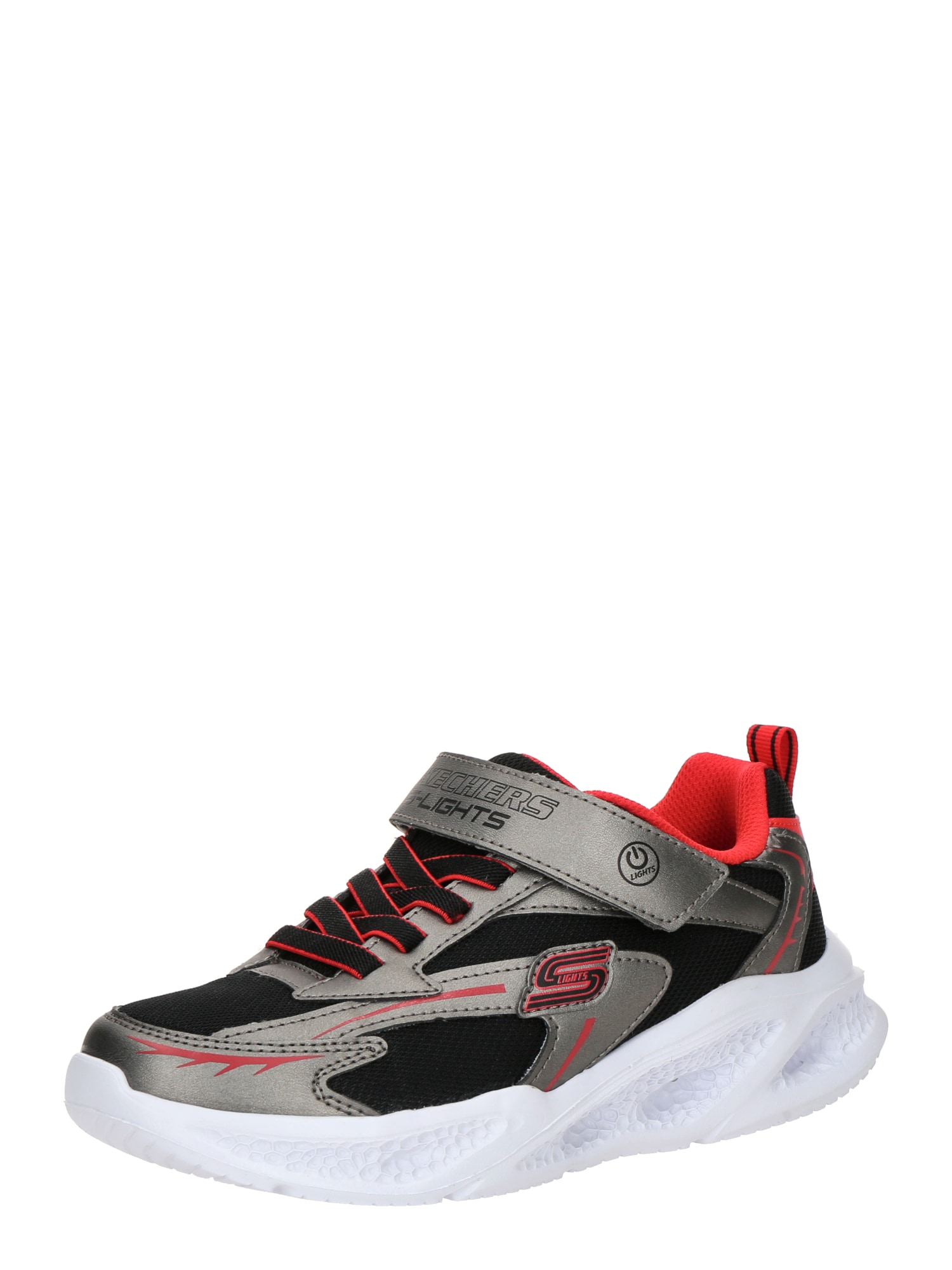 SKECHERS Sportcipő 'METEOR-LIGHTS'  szürke / piros / fekete akciós termékkép 1