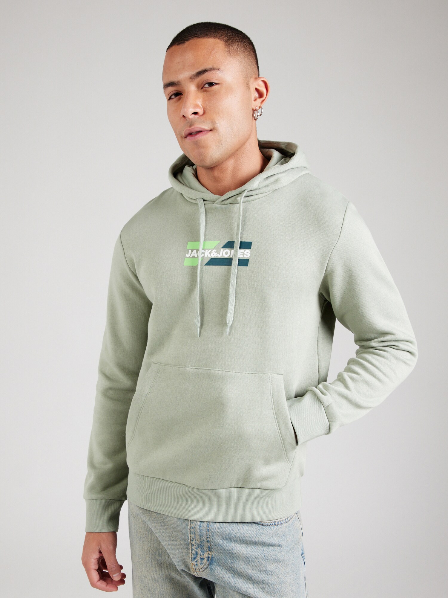 JACK & JONES Tréning póló 'JJECorp'  tengerészkék / menta / világoszöld / fehér termék 2. képe