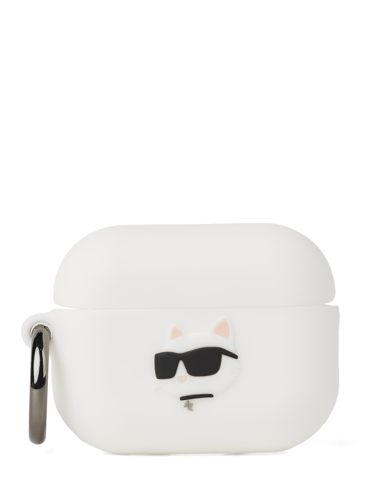 Karl Lagerfeld Išmaniojo telefono dėklas 'Silicone Choupette AirPods 3' juoda / balta