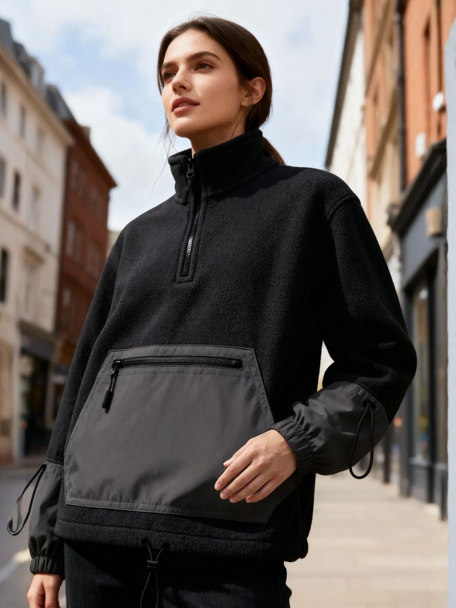 Tommy Life Sweater majica crna