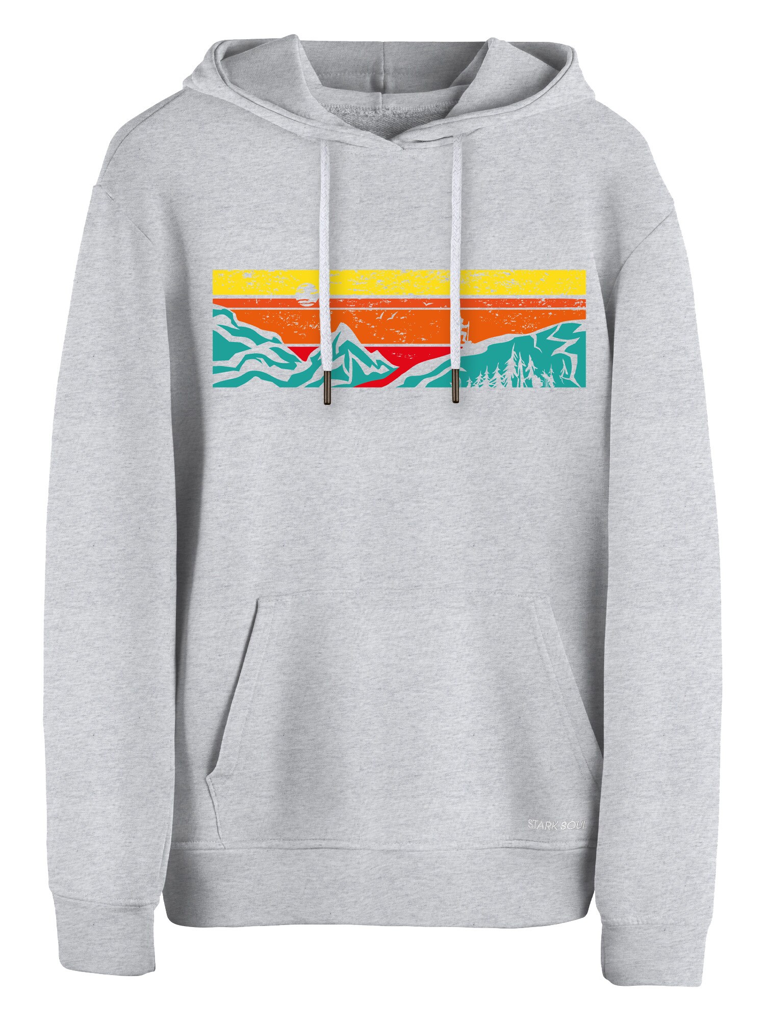 Cotton Prime Sudadera 'Lets Hiking' amarillo / gris moteado / petróleo / naranja