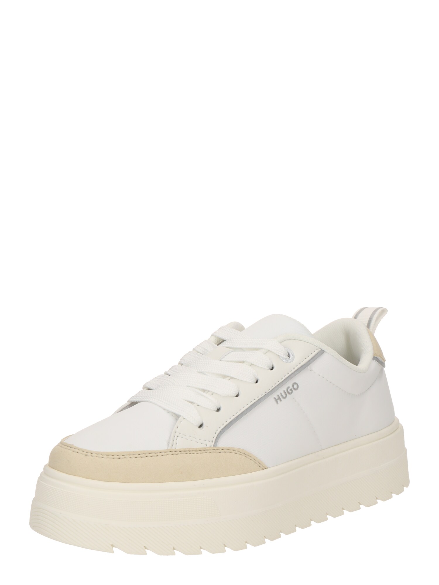 HUGO Sneaker low Lyssa  bej / argintiu / alb