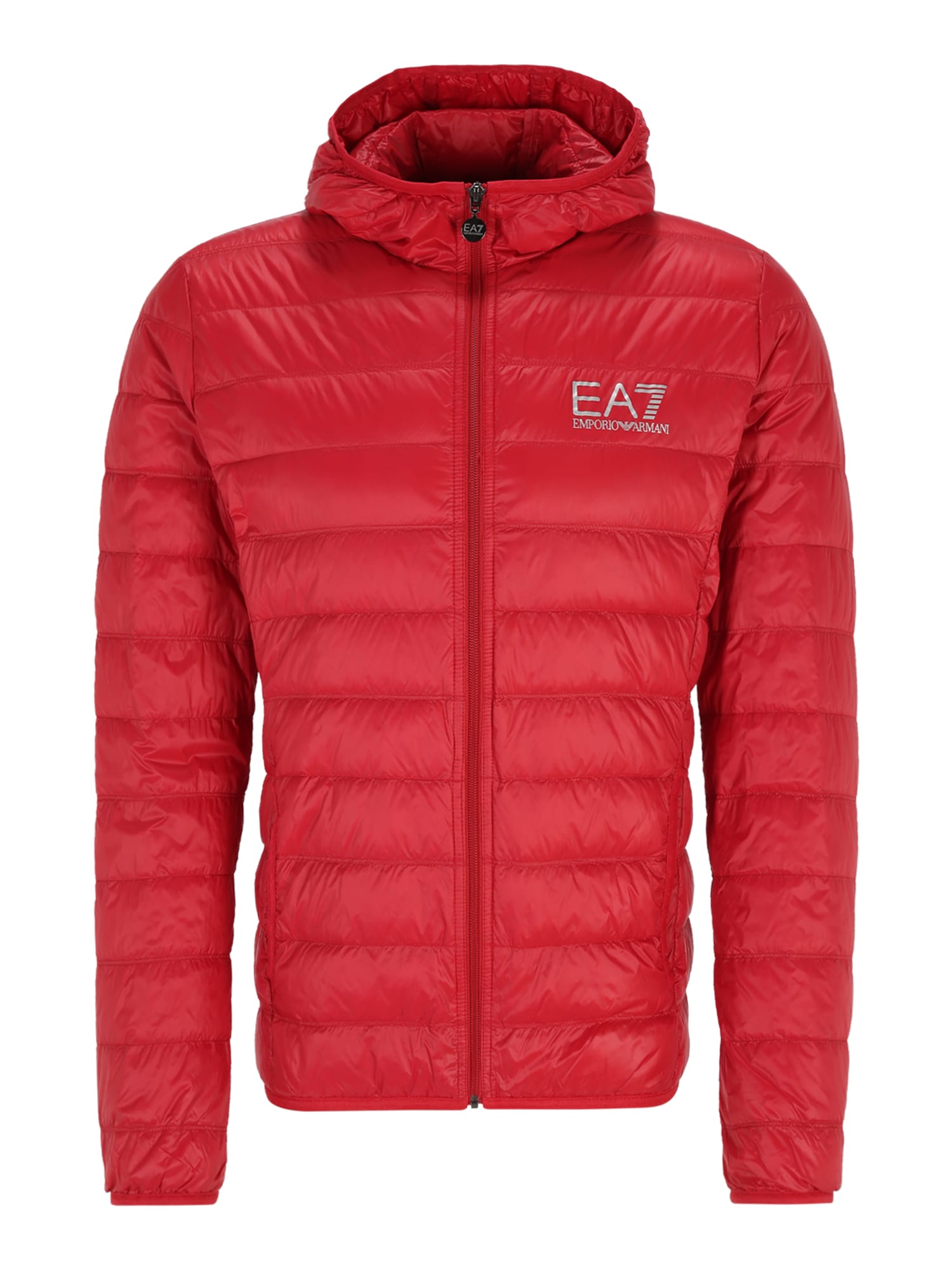 EA7 Emporio Armani Prehodna jakna  rdeča / srebrna