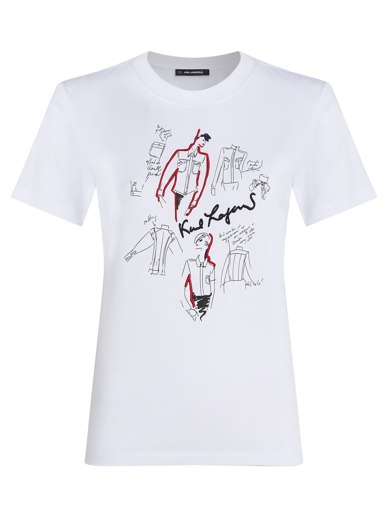 Karl Lagerfeld Tricou Karl Series  roșu / negru / alb
