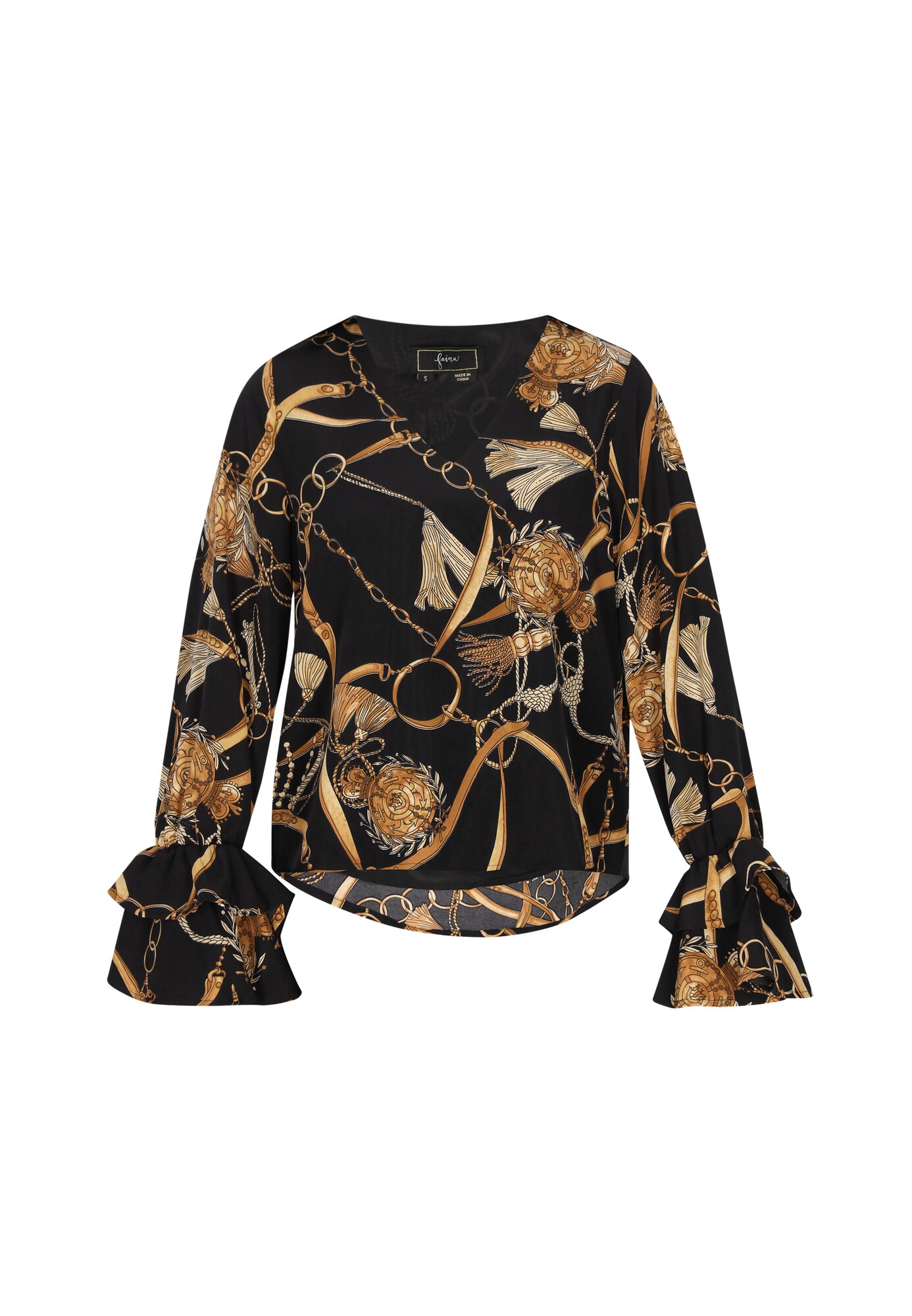 faina Blusa  pueblo / capuchino / negro