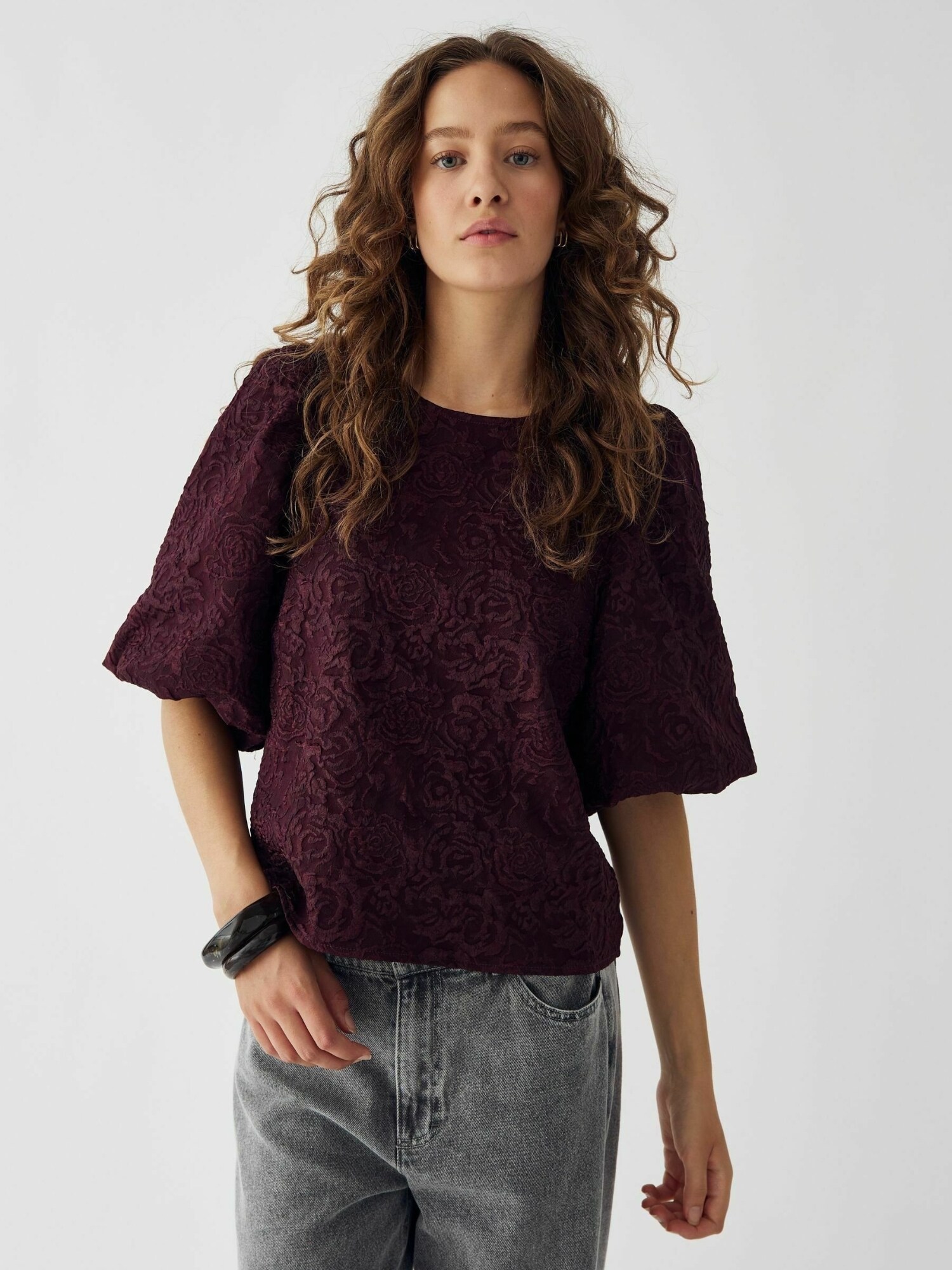 Noella Blusa ' N-Shelly Blouse '  rojo vino