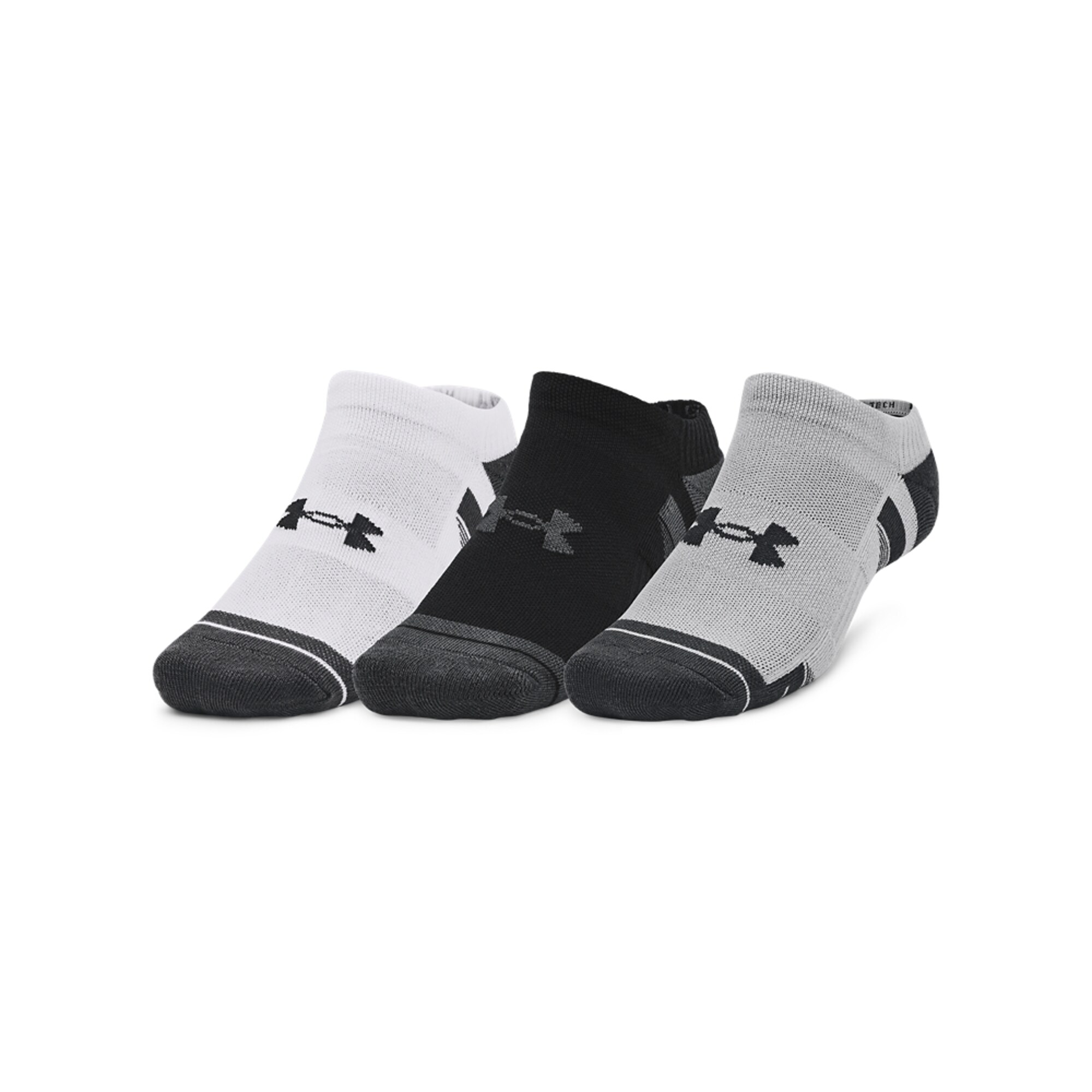 UNDER ARMOUR Șosete sport Performance Tech  gri / negru / alb