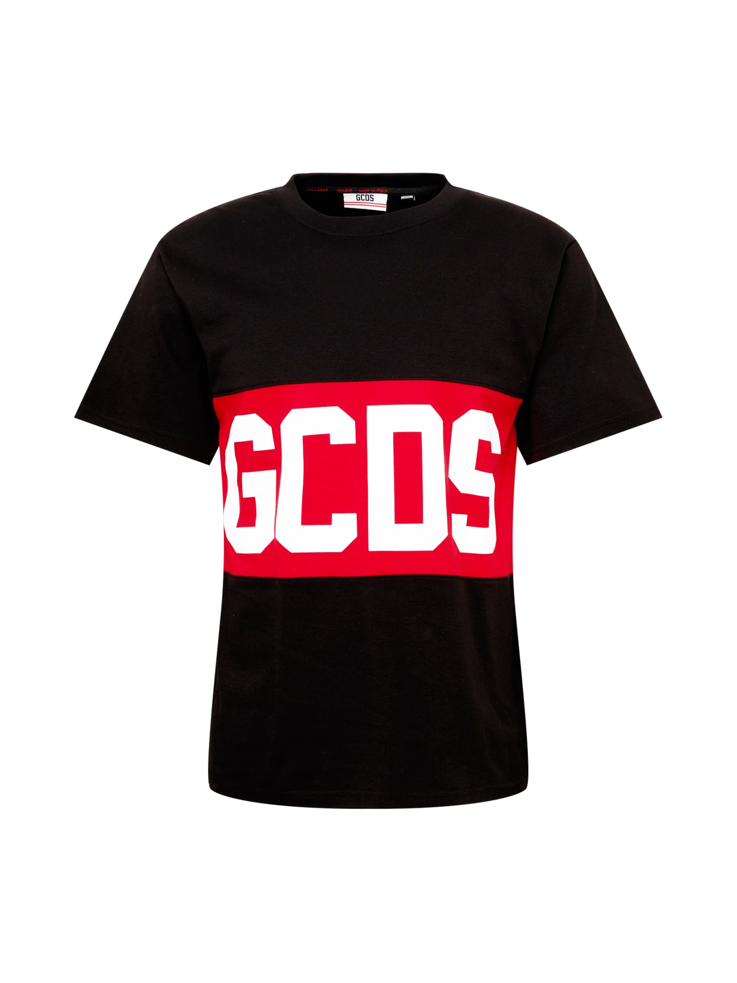 GCDS Marškinėliai juoda / raudona / balta