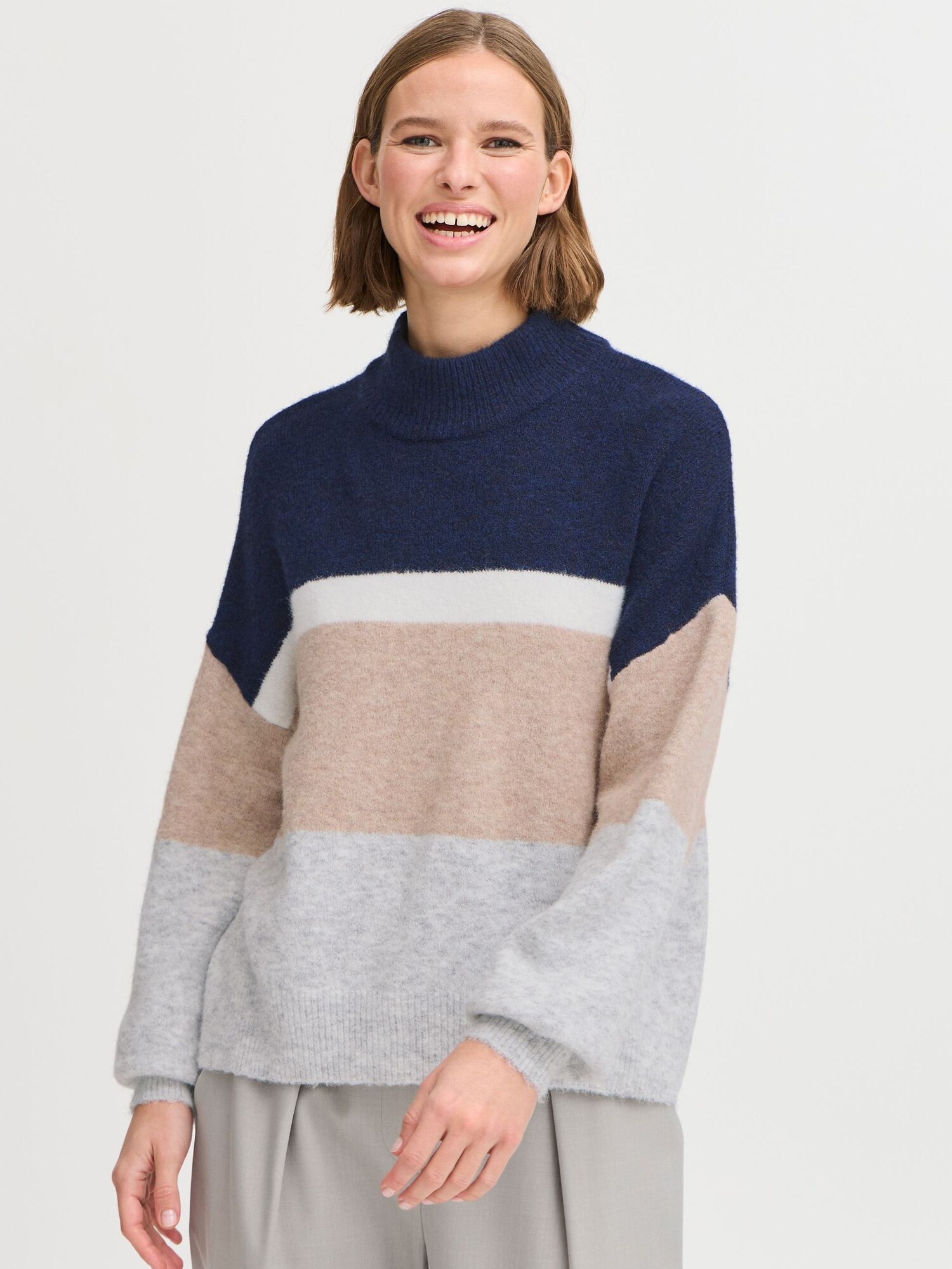 Thumbnail - b.young Rollkragenpullover BYOMEA STRIPED JUMPER 2 -