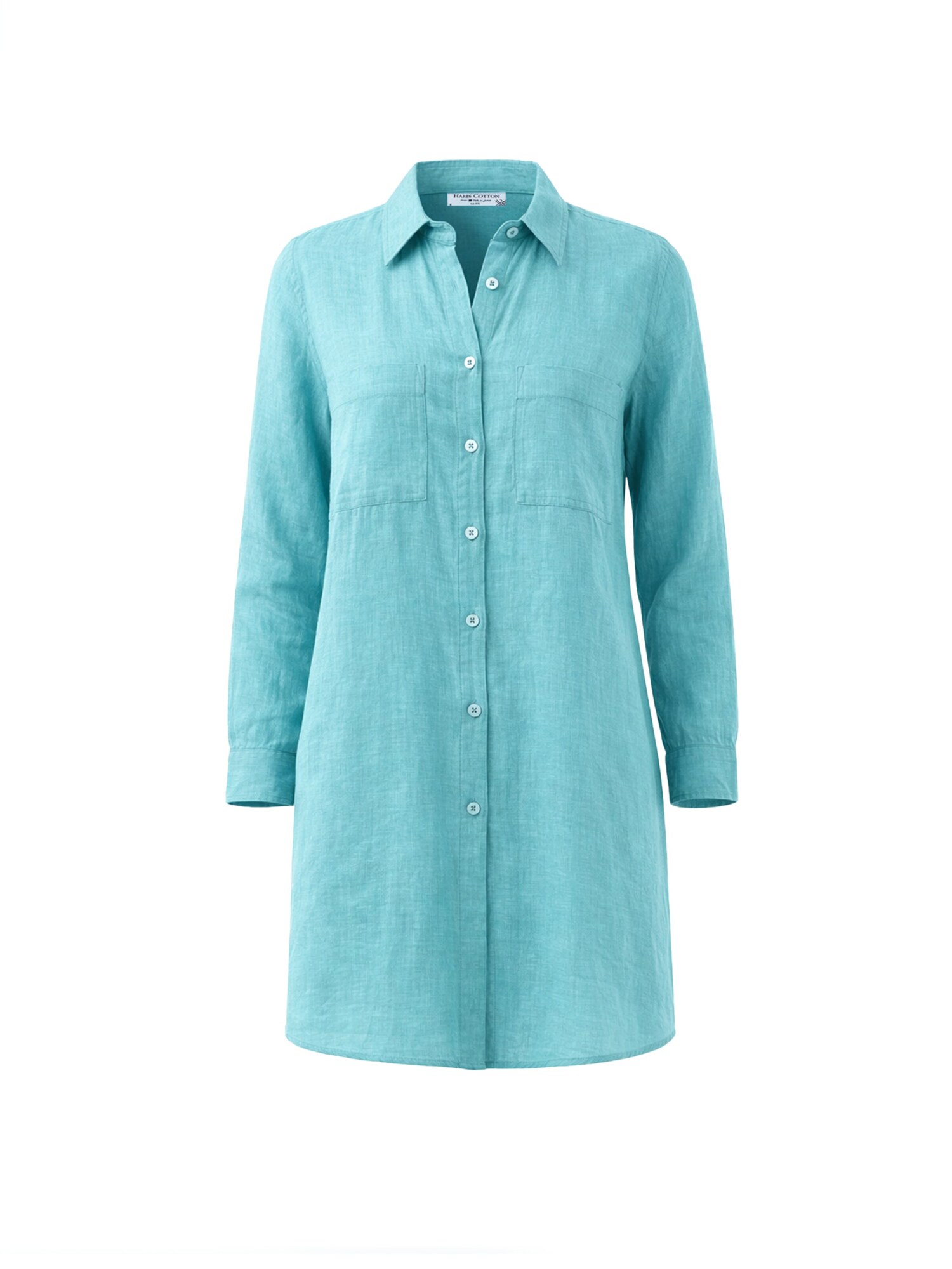 Haris Cotton Abito camicia  blu ciano
