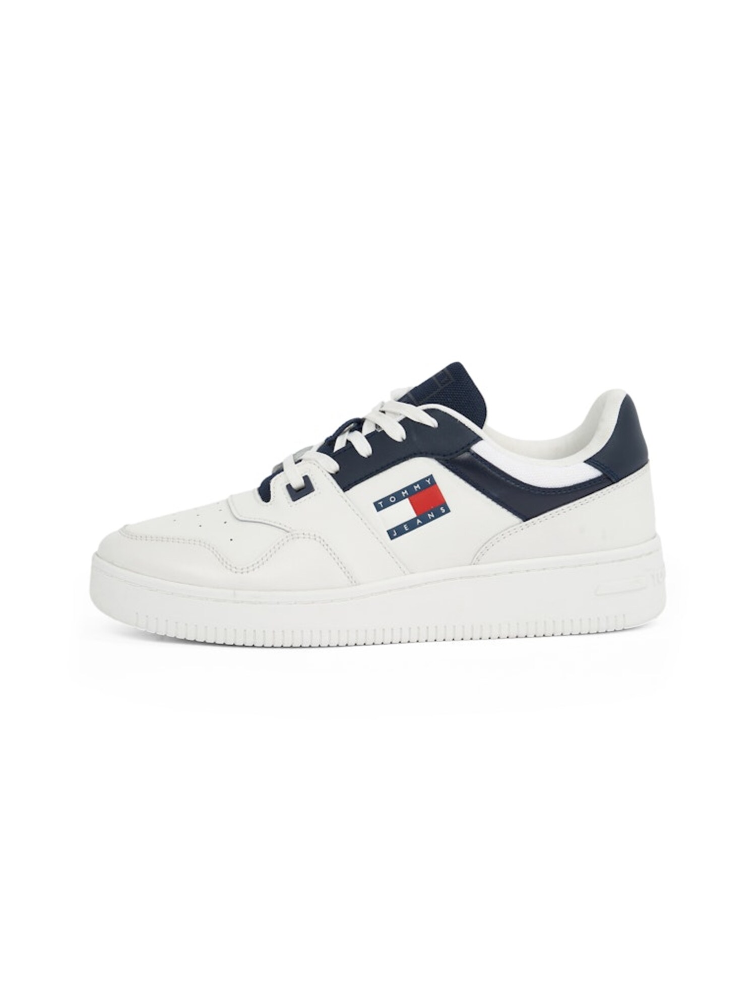 Tommy Jeans Nízke tenisky 'RETRO BASKET ESS' námornícka modrá / červená / biela