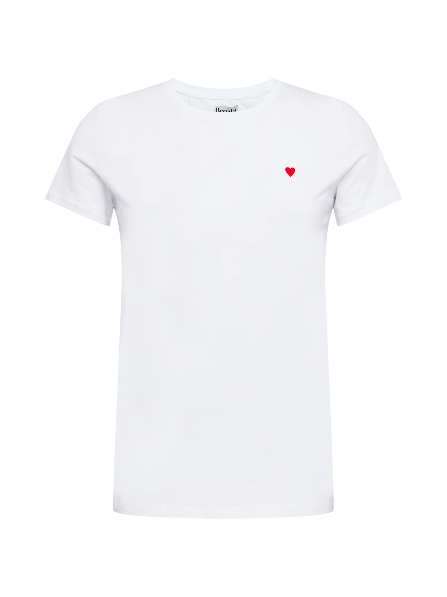 Brosbi Marškinėliai 'HEART' balta / raudona