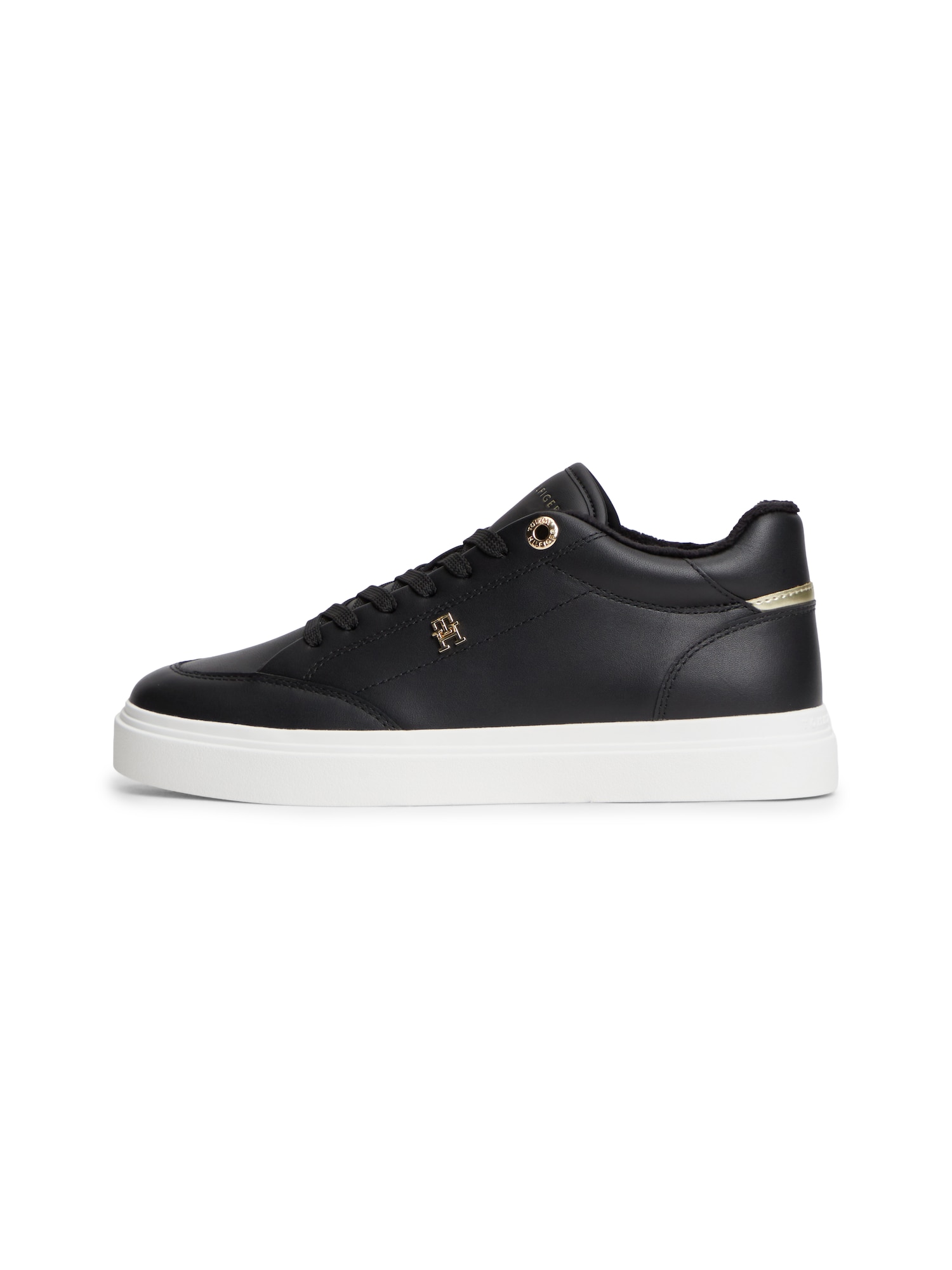 TOMMY HILFIGER Sneaker low Chic auriu / negru