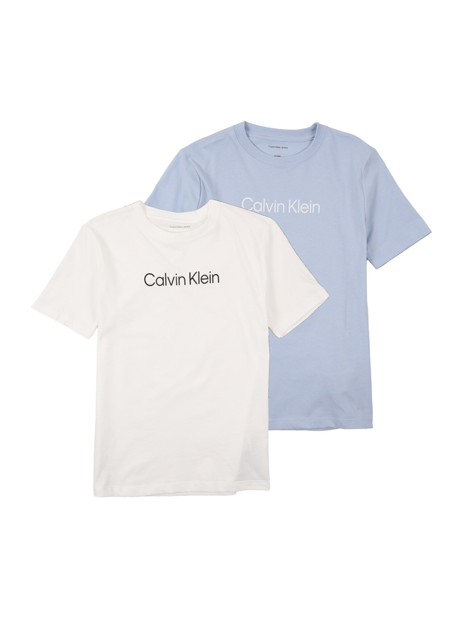 Calvin Klein Jeans Tricou 'Logo T'  albastru porumbel / negru / alb murdar