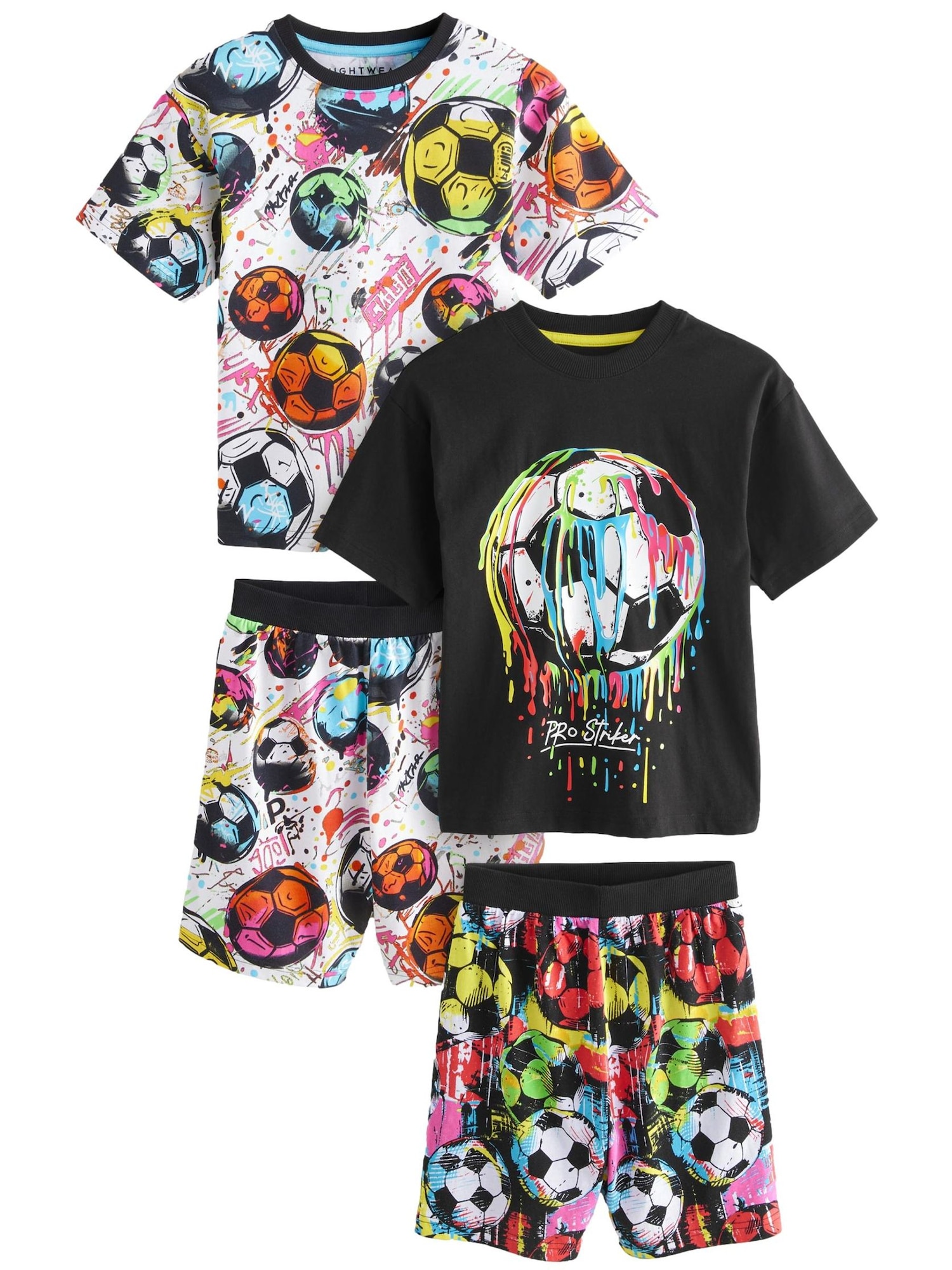 Next Pijamale  portocaliu / roz / negru / alb
