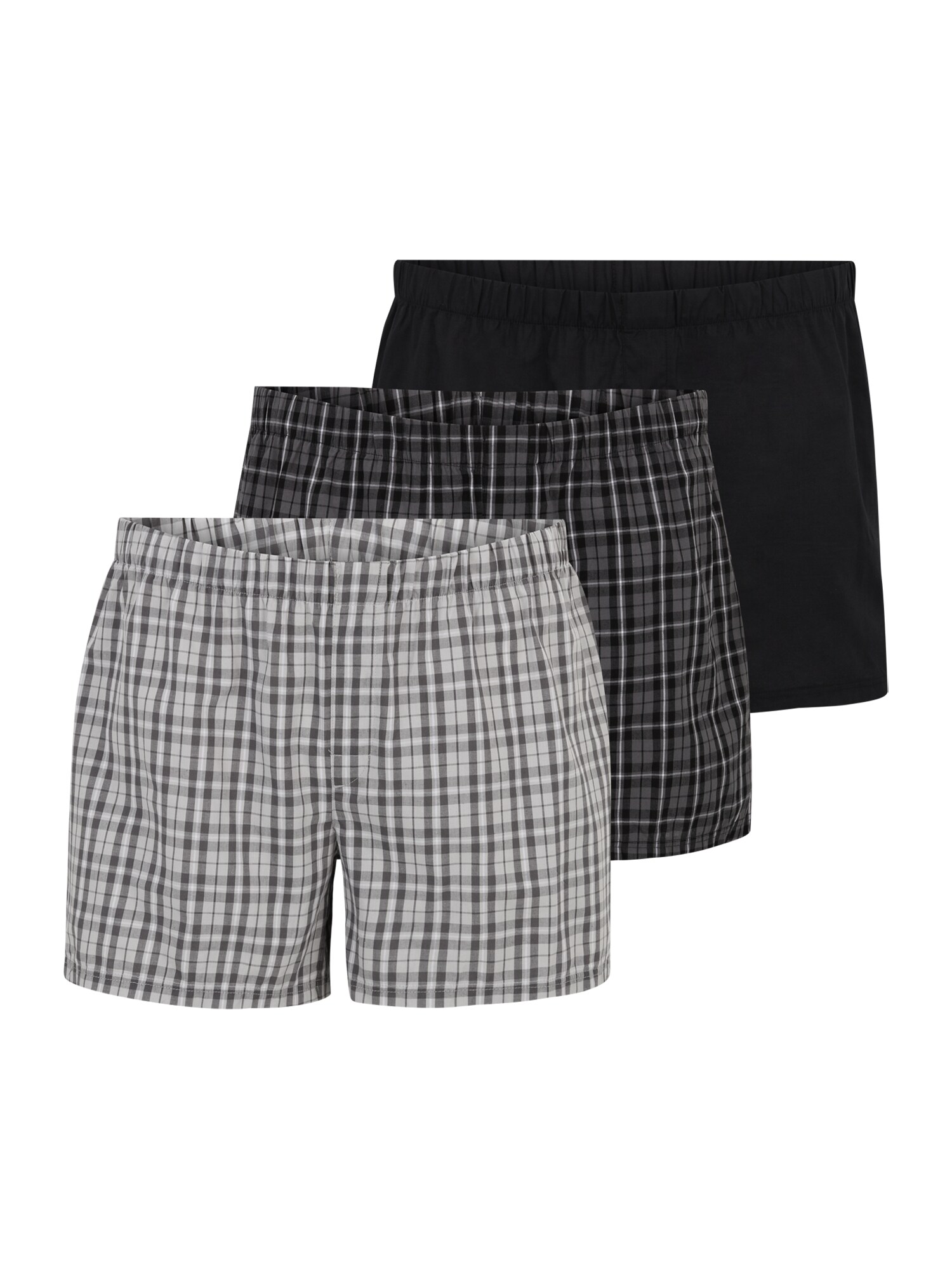 Jack & Jones Plus Boxeralsók 'JACMILANO'  szürke / sötétszürke / fekete / fehér akciós termékkép 1