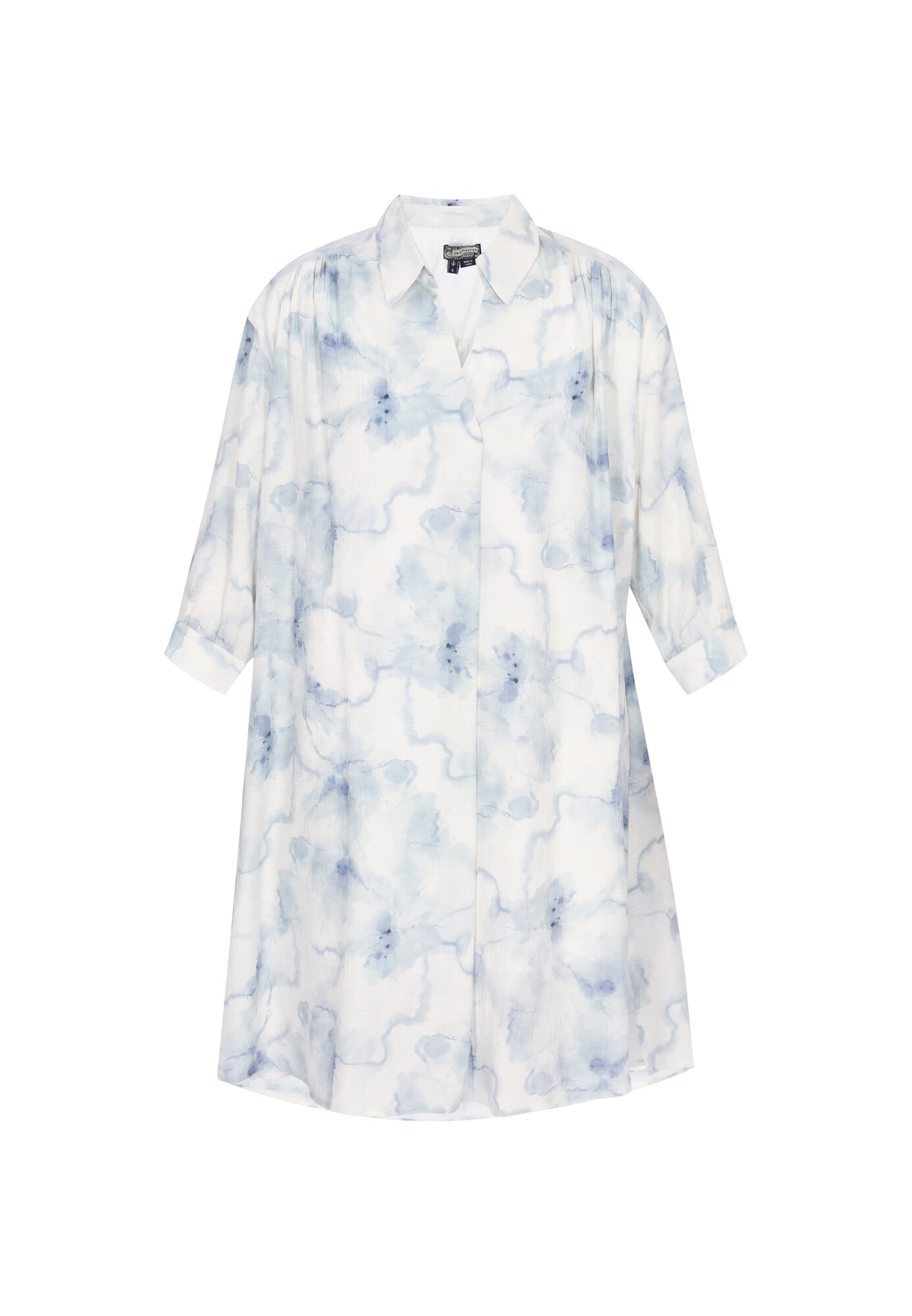 DreiMaster Vintage Vestido 'Vintage' azul paloma / azul pastel / blanco
