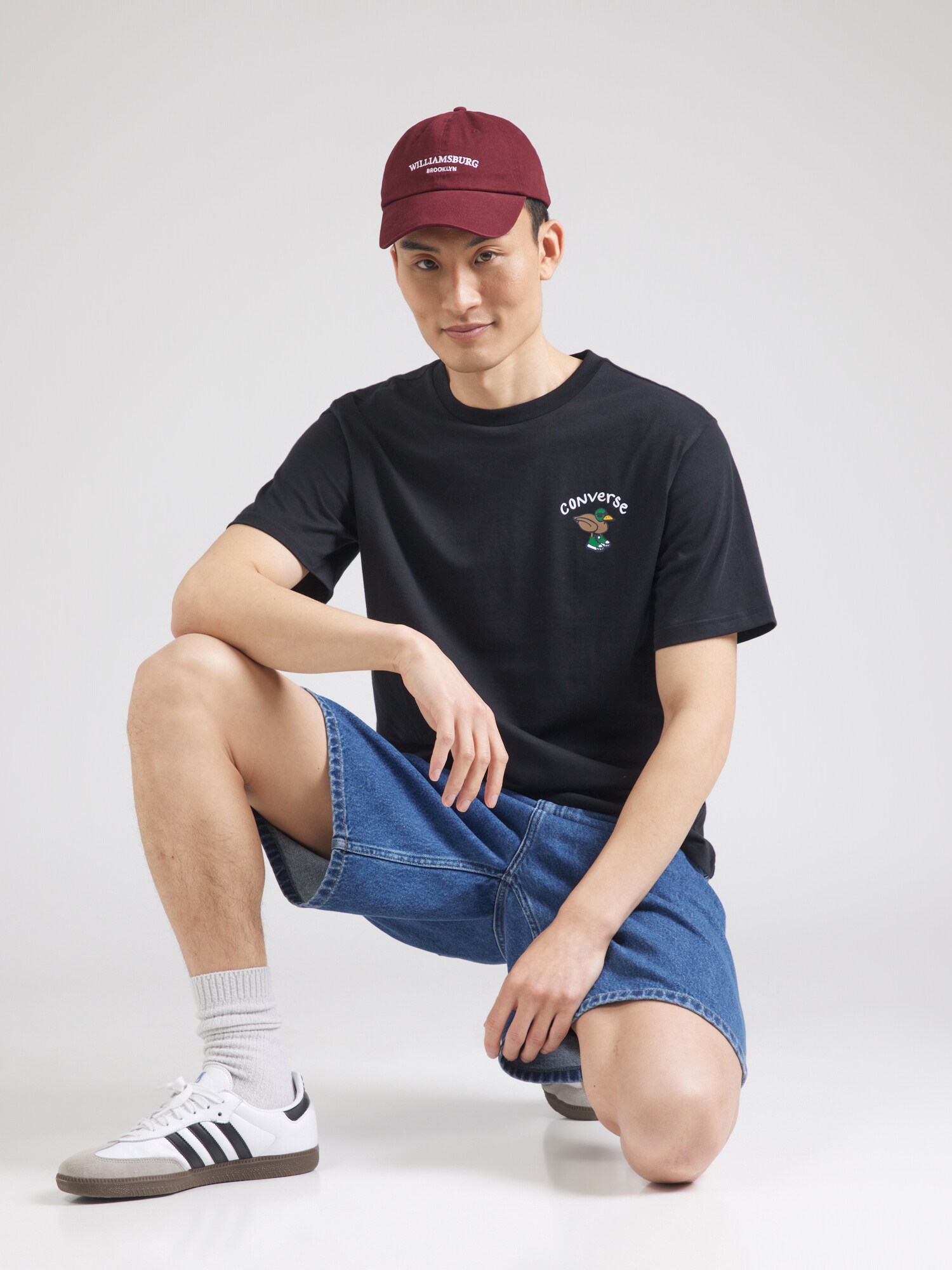 CONVERSE Póló 'POOL'  fekete termék 2. képe