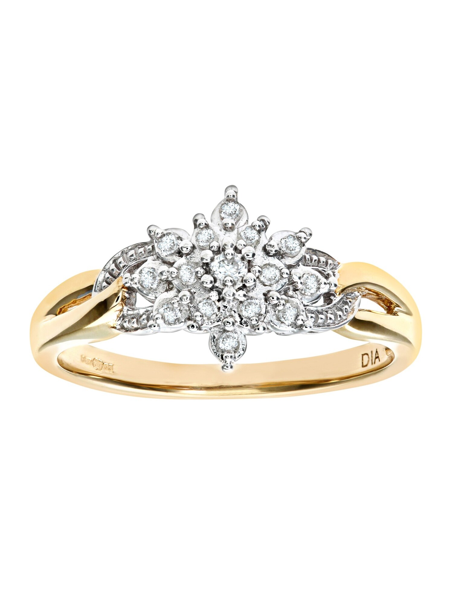 DIAMANT LETERNEL Prsten 'Ring aus 375 Gelbgold mit Diamant' zlatna