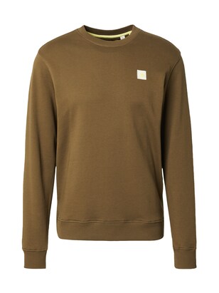 Scotch & Soda Sweatshirt ‘Essential’ Geel / Olijfgroen / Wit