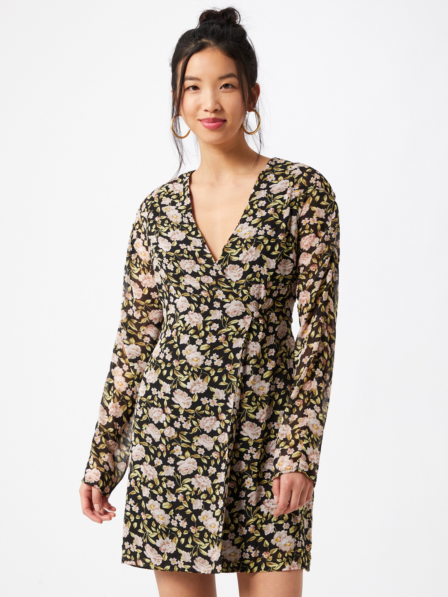 Fashion Union Ruha 'LEWIS'  khaki / rózsaszín / fekete termék 2. képe