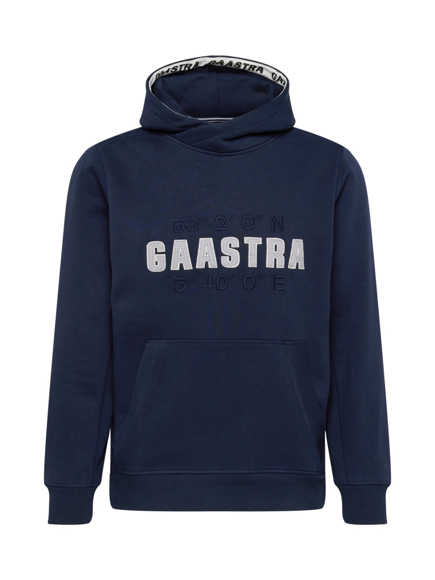 Gaastra Megztinis be užsegimo 'Arctic' tamsiai mėlyna / šviesiai pilka / balta