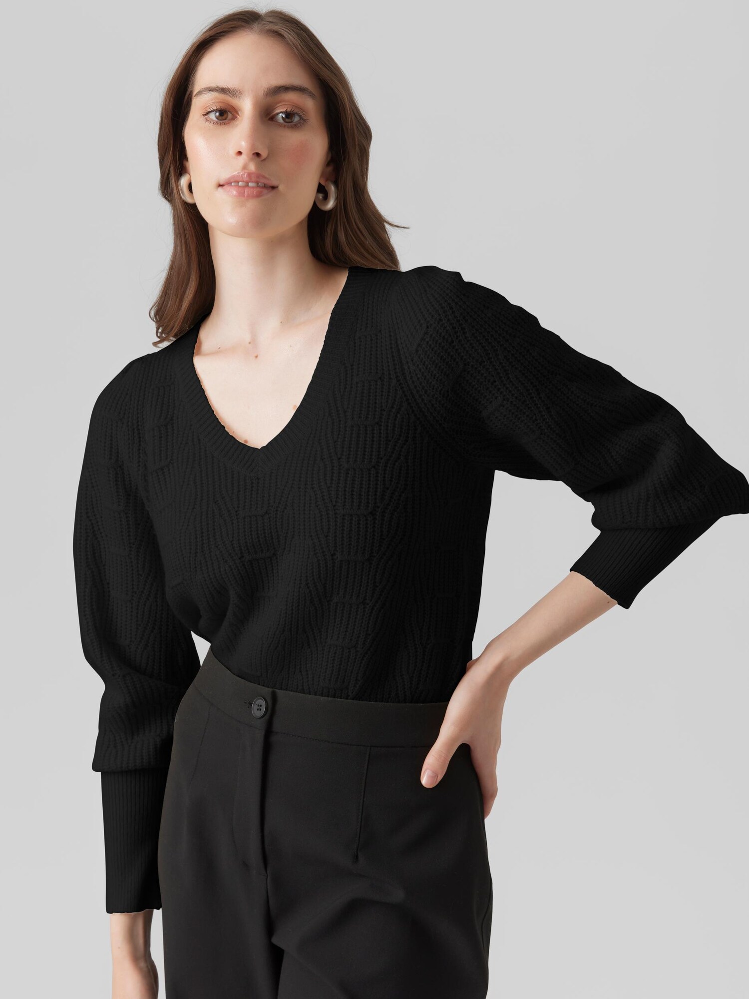 VERO MODA Pulóver 'EYA'  fekete termék 2. képe