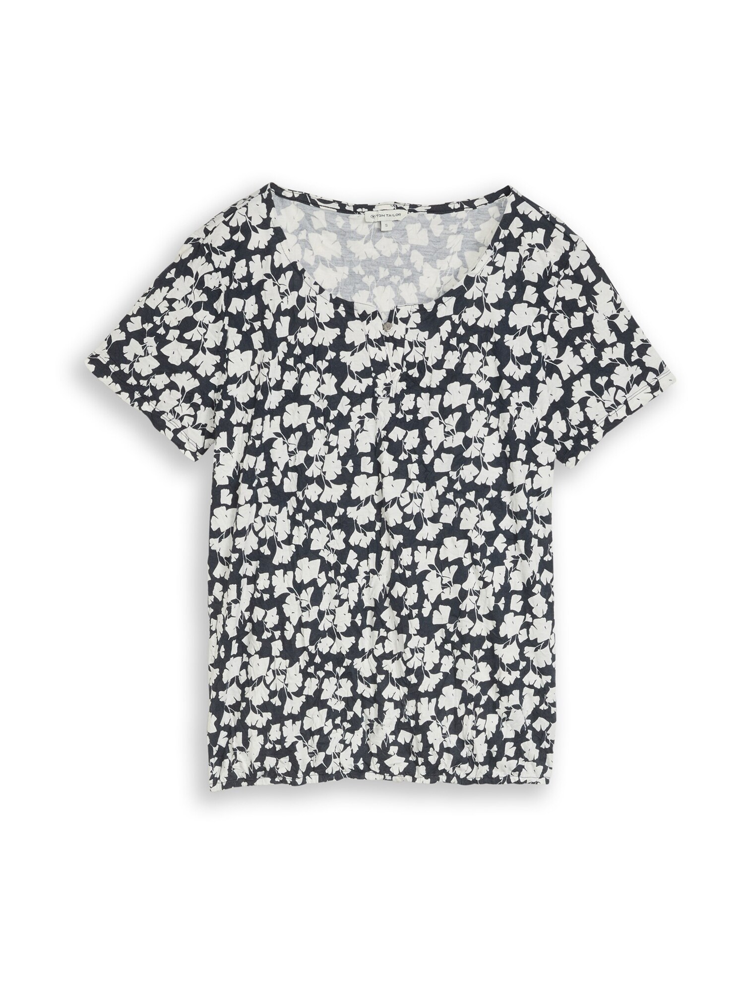 TOM TAILOR Tricou  bleumarin / alb