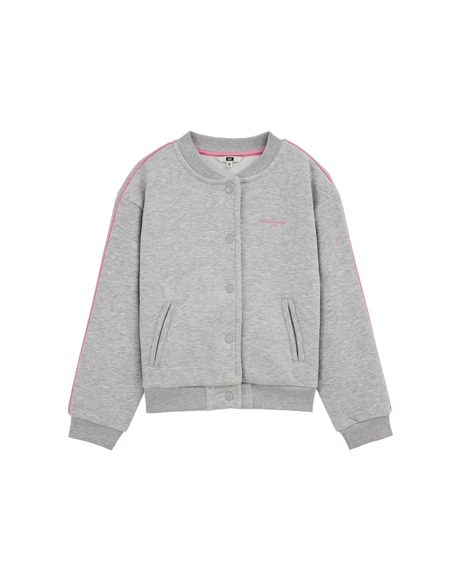 WE Fashion Hanorac  gri deschis / roz