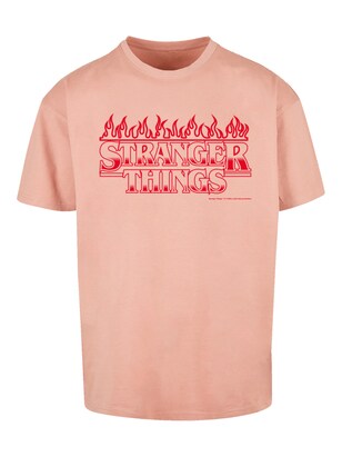 F4NT4STIC Shirt ‘Stranger Things Netflix TV Series’ Nude / Vuurrood